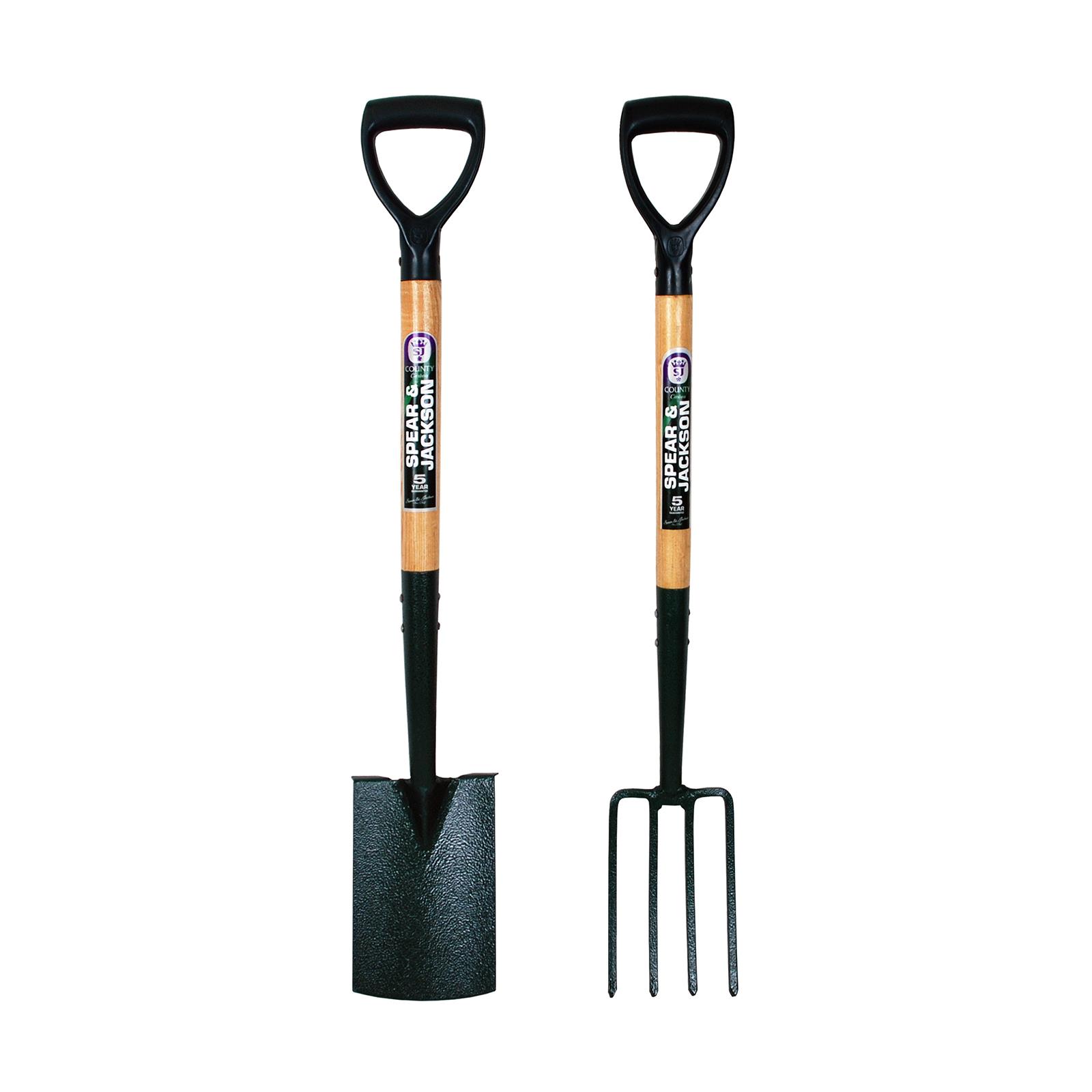 2PC Spear & Jackson County Carbon Steel Border Fork & Spade Set eBay