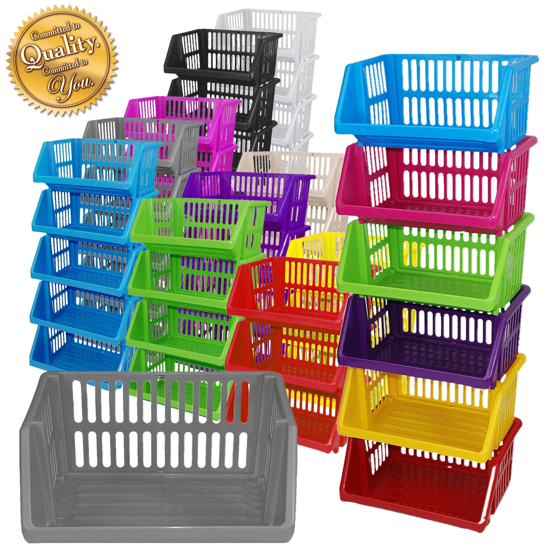 Multi Purpose Large Plastic Colour Storage Rack Stand Stacking