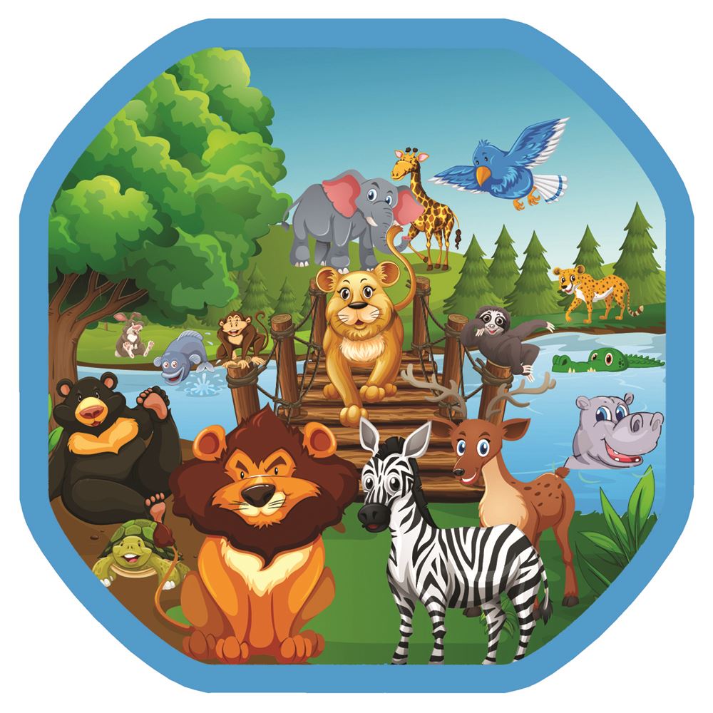 Height Adjustable Stand. Kids Tuff Spot Play Tray Animal World Play Mat