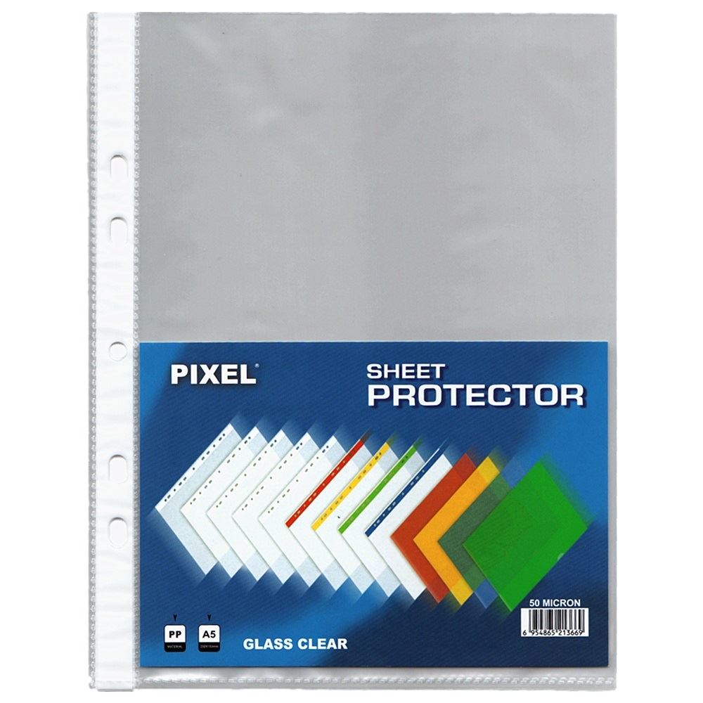 50 x Landscape A3 Glass Clear Plastic Wallets Strong Art Poly Punched Pockets