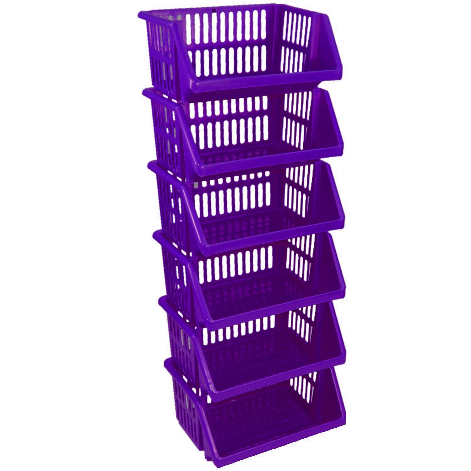 Multi Purpose Large Plastic Colour Storage Rack Stand Stacking