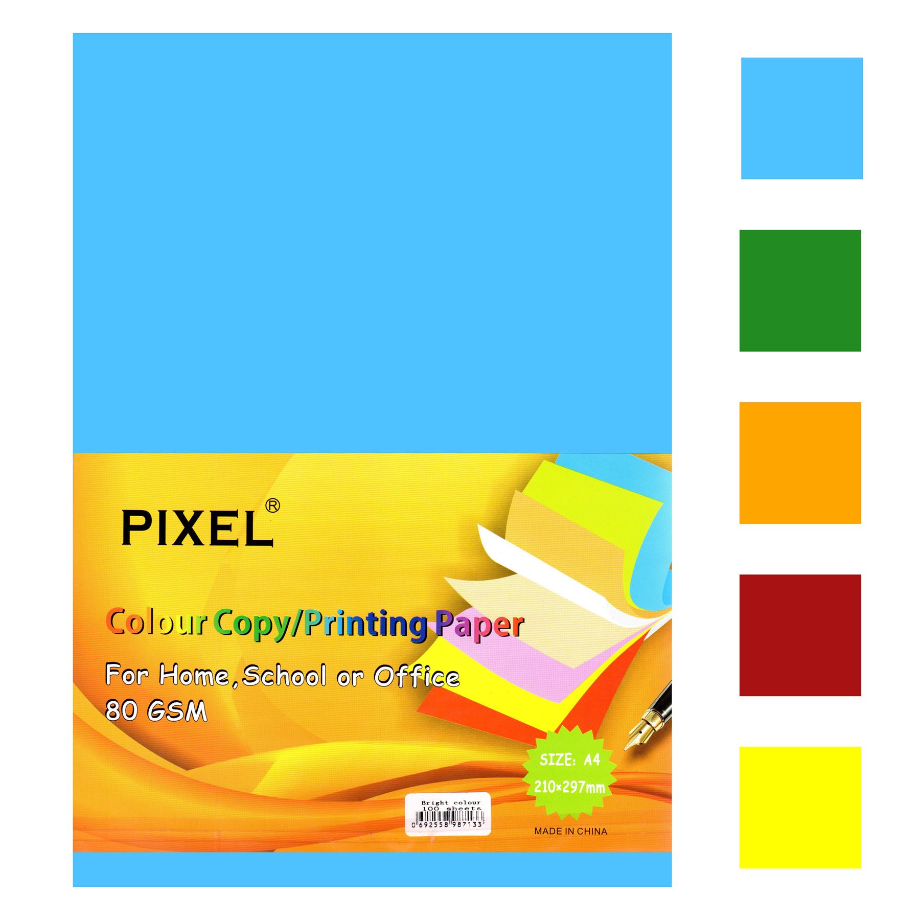 Pixel® A4 Paper for Home Office Neon - 80GSM - 100 Sheets School