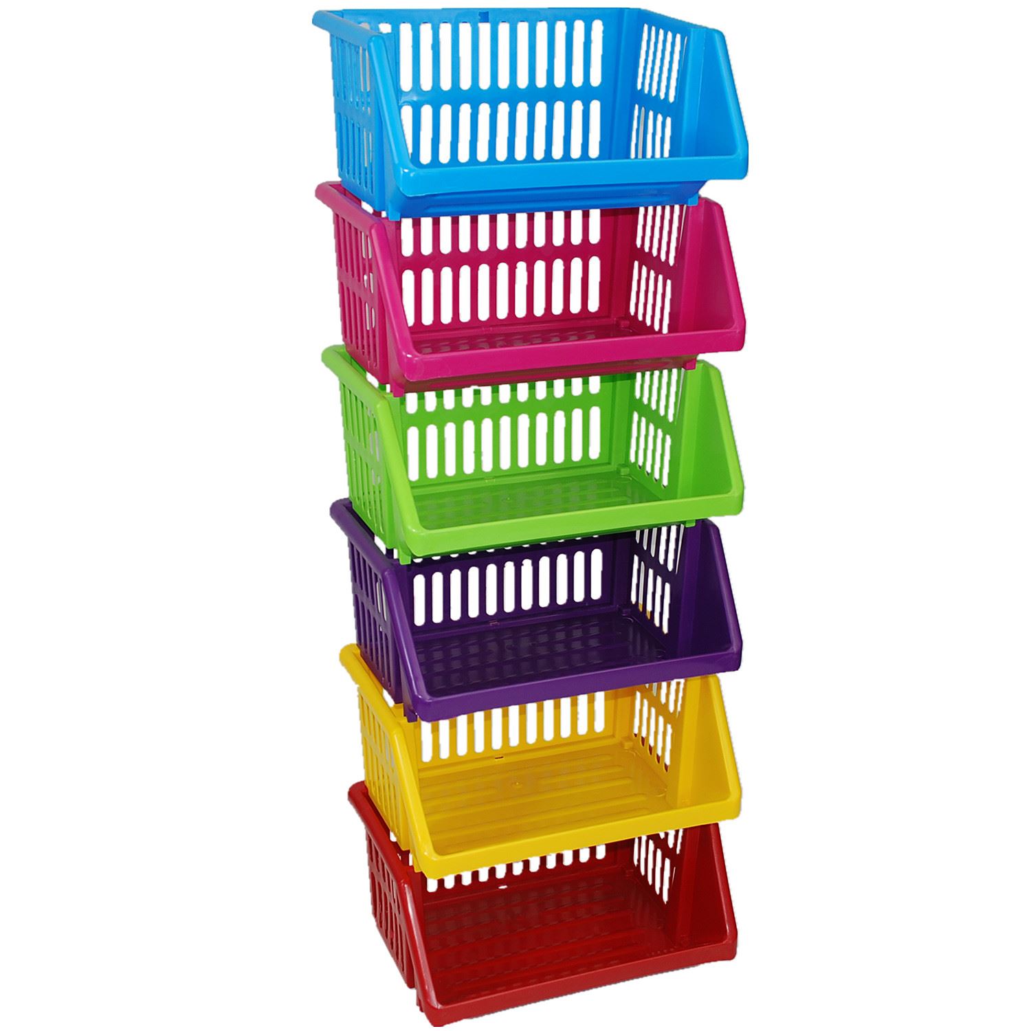 MULTI PURPOSE LARGE Plastic Colour Storage Rack Stand Stacking