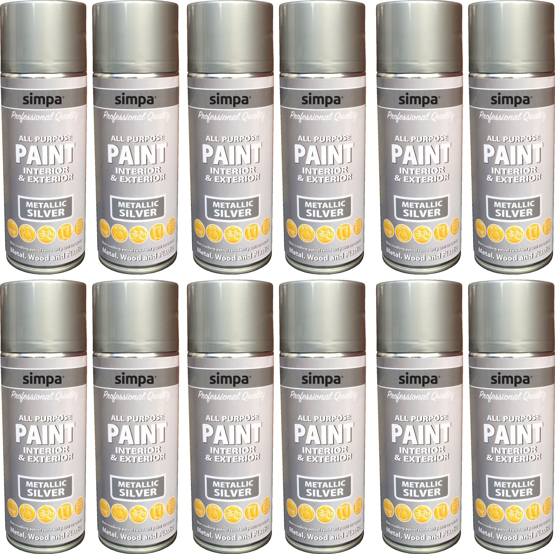All Purpose Spray Paint Metallic Effect Interior & Exterior Metal Wood