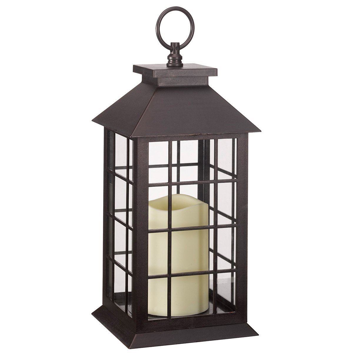 CrazyGadget® Battery Operated Window Lantern with Timer & LED Candle