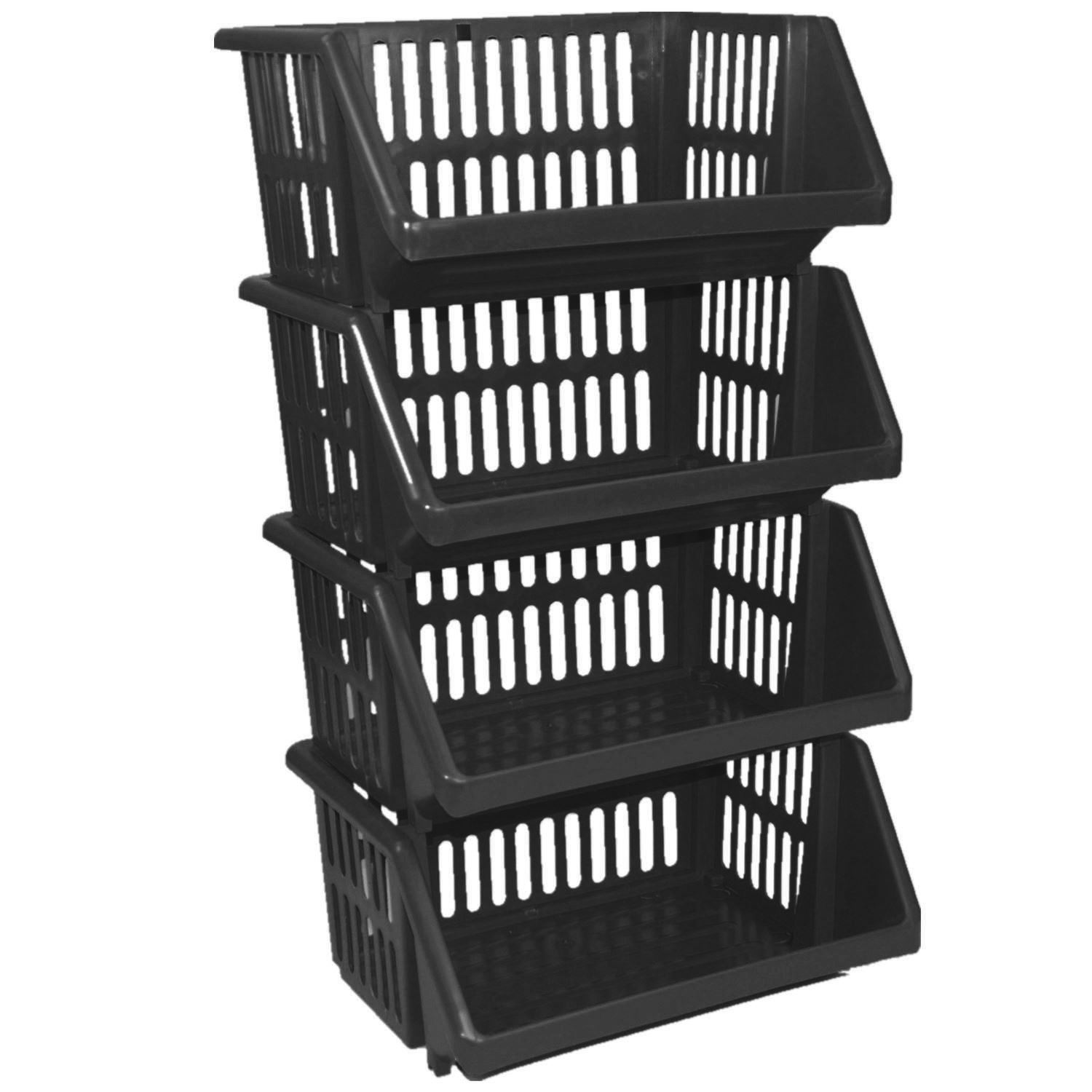 Multi Purpose Large Plastic Colour Storage Rack Stand Stacking