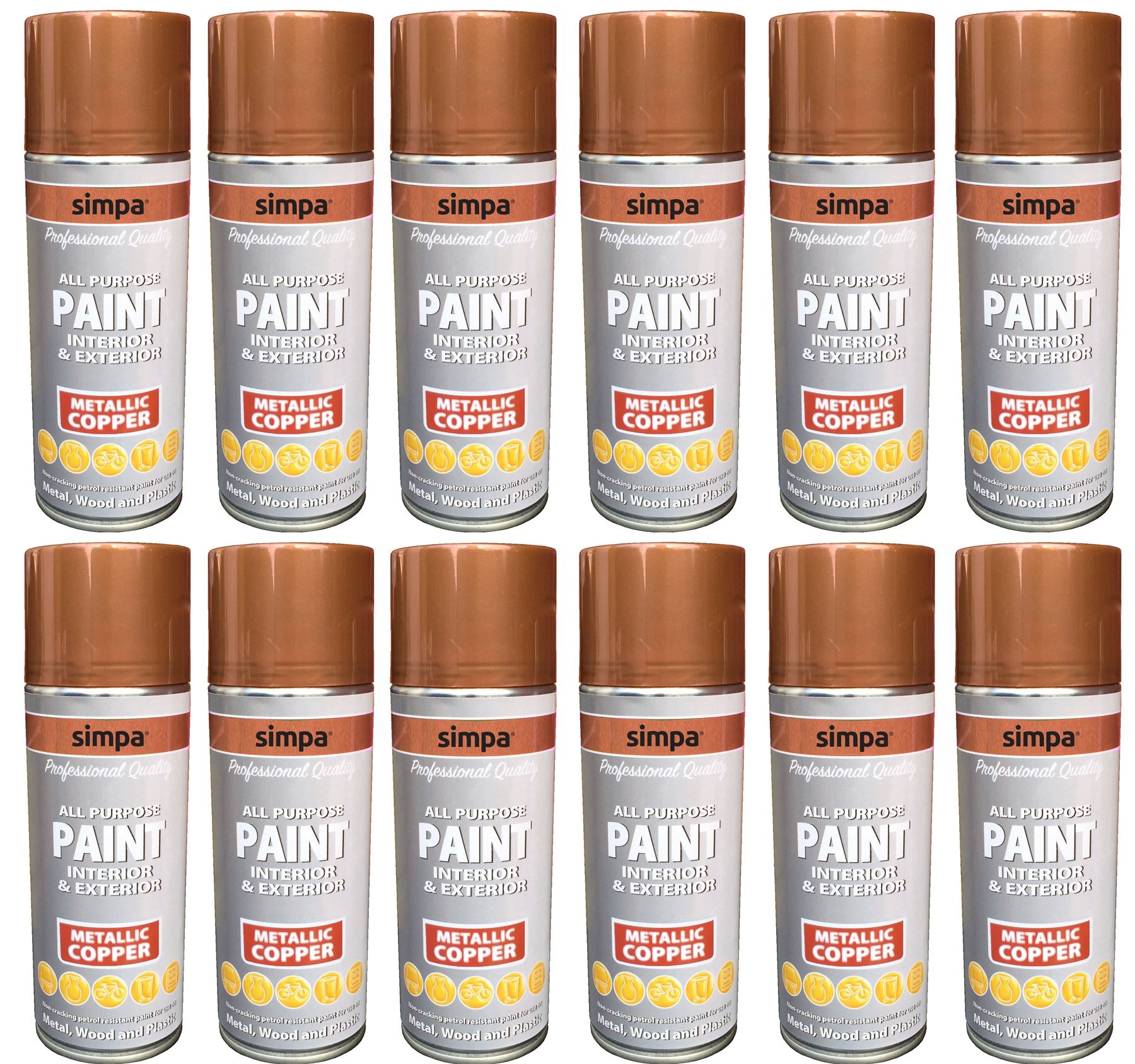 All Purpose Spray Paint Metallic Effect Interior & Exterior Metal Wood