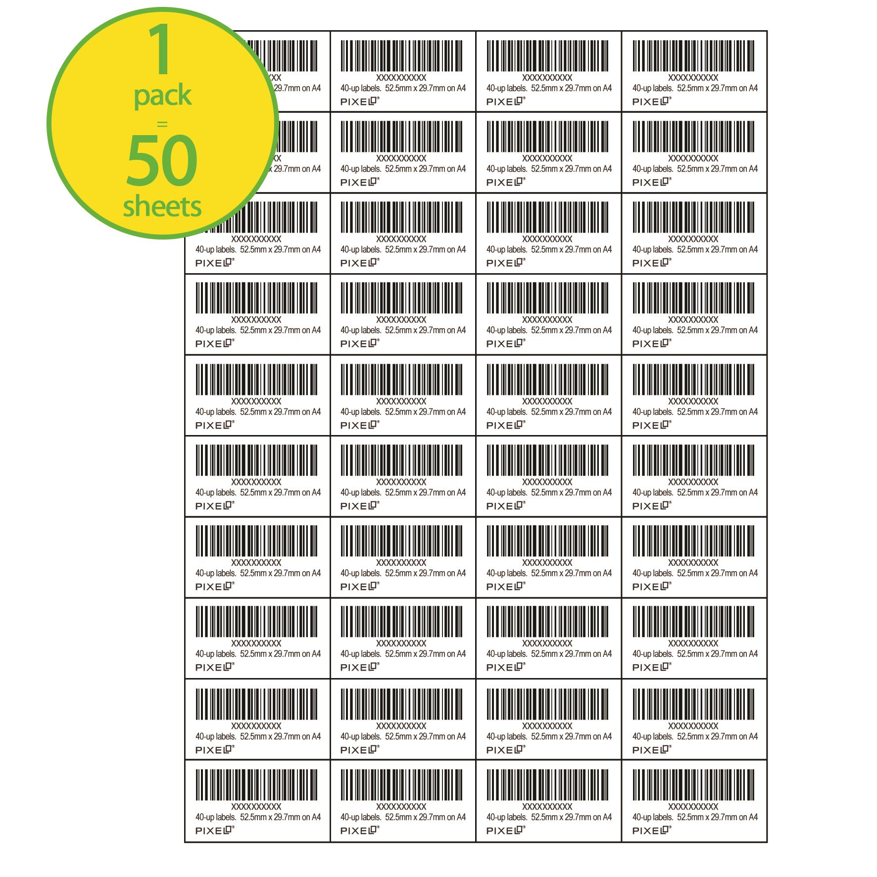 pixel a4 white self adhesive blank amazon fba barcode labels 40 per barcode label sheets