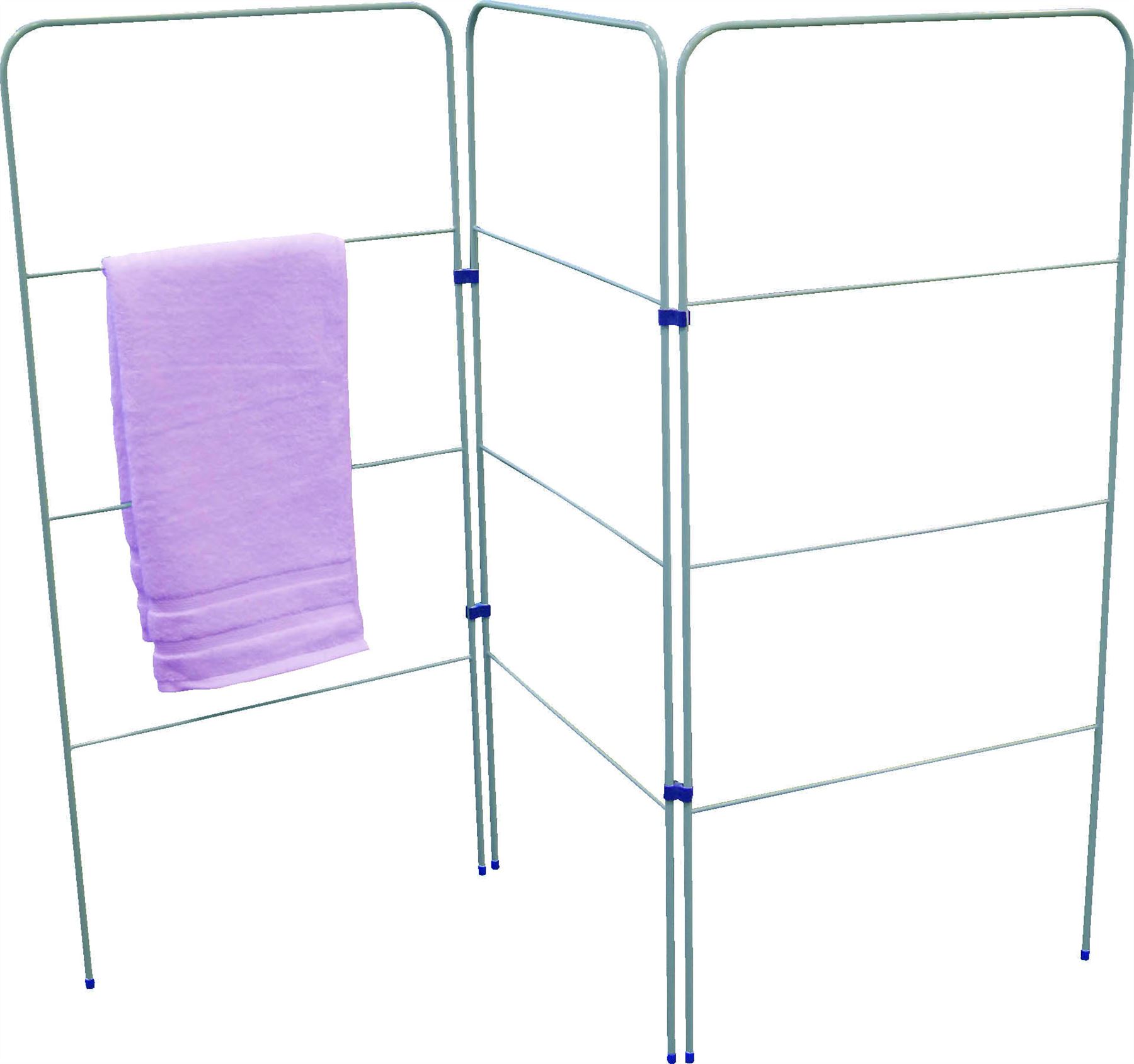 CrazyGadget® 3 Fold Laundry & Towel Gate Airer Dryer Indoor Dryer