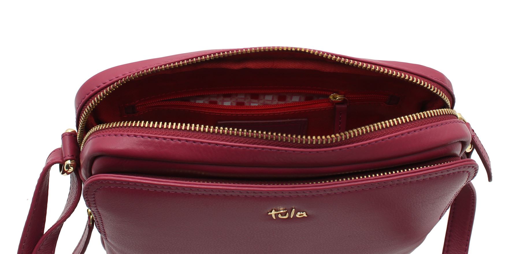 Tula NAPPA ORIGINALS Zip Top Leather Shoulder / Cross Body Organiser