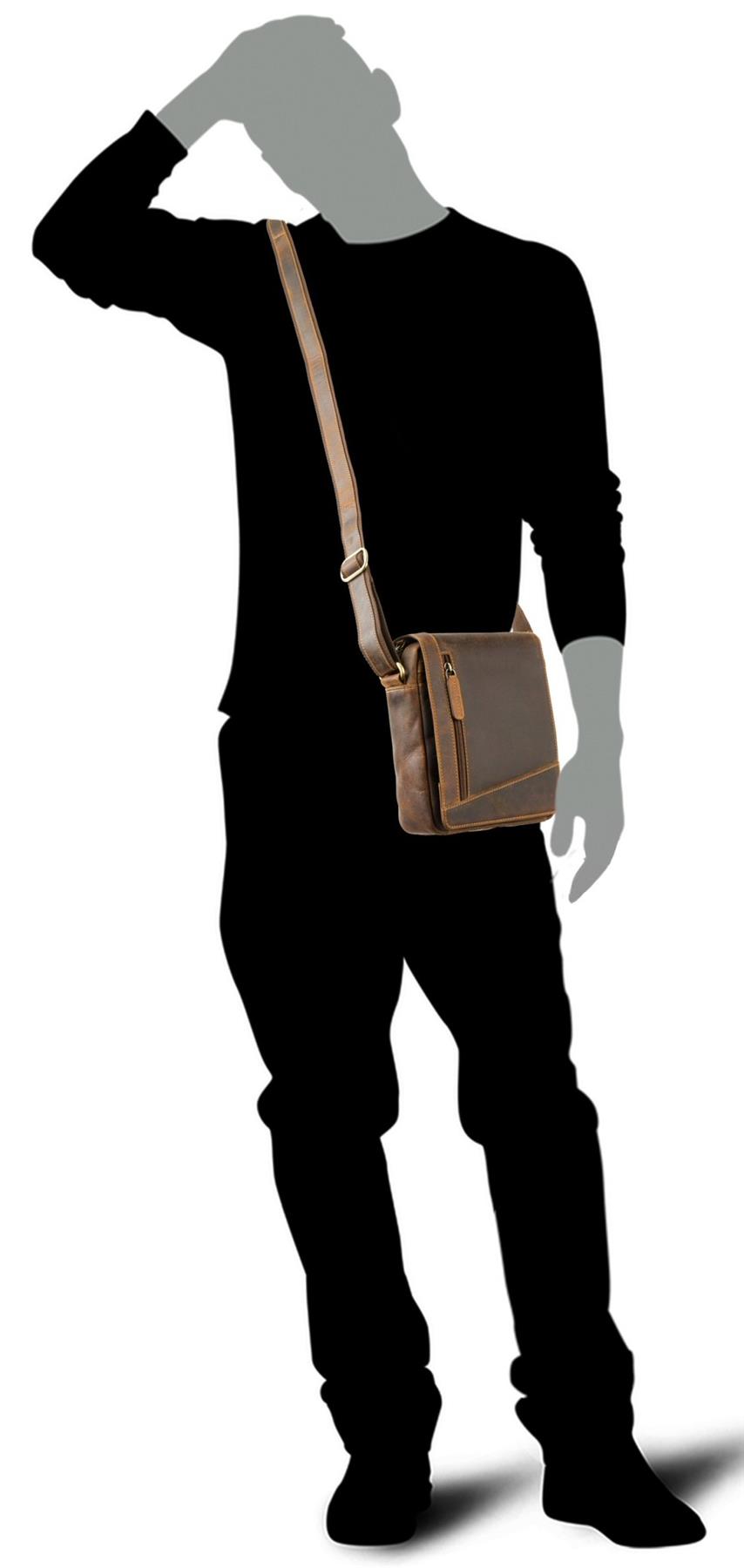 Mensajero/bolso de viaje de cuero compacto Visconti S7 - Imagen 23 de 38