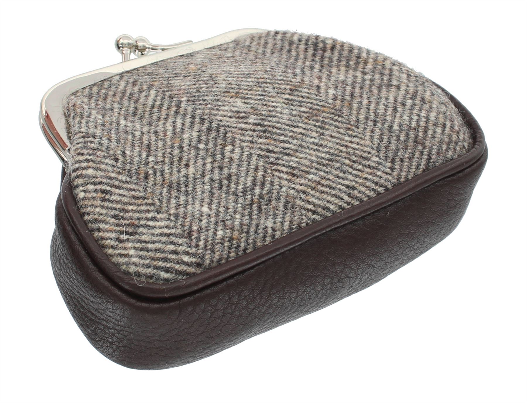 Mala Leather ABERTWEED Collection Leather /& Tweed Clip Top Coin Purse 546/_40
