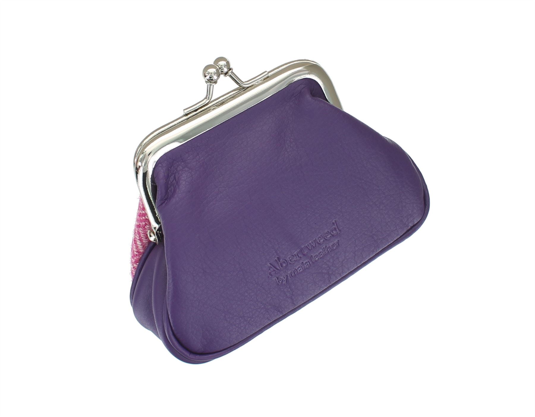 Mala Leather ABERTWEED Collection Leather /& Tweed Clip Top Coin Purse 546/_40