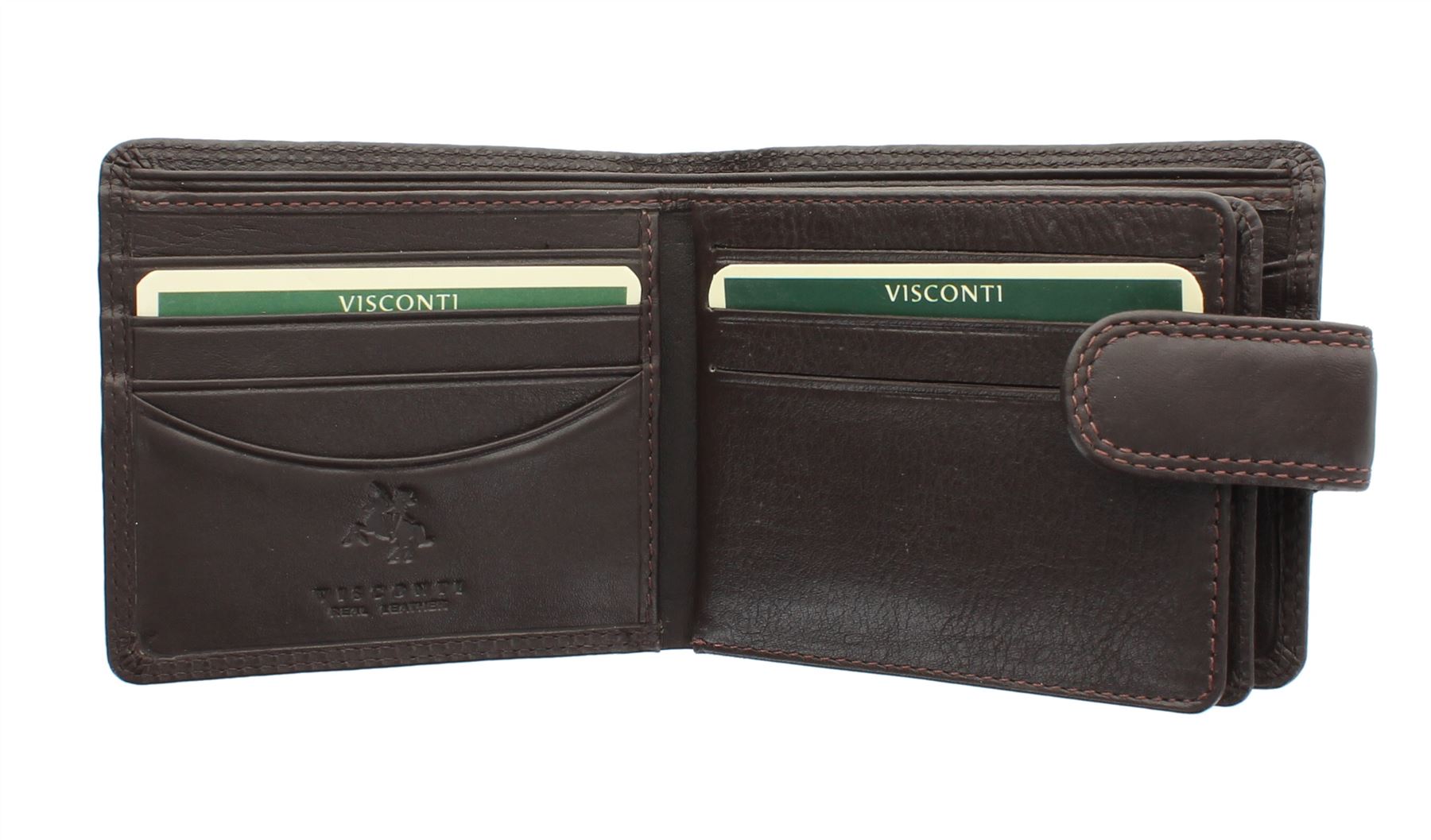 Visconti heritage collection Strand portefeuille cuir avec fermeture onglet HT13