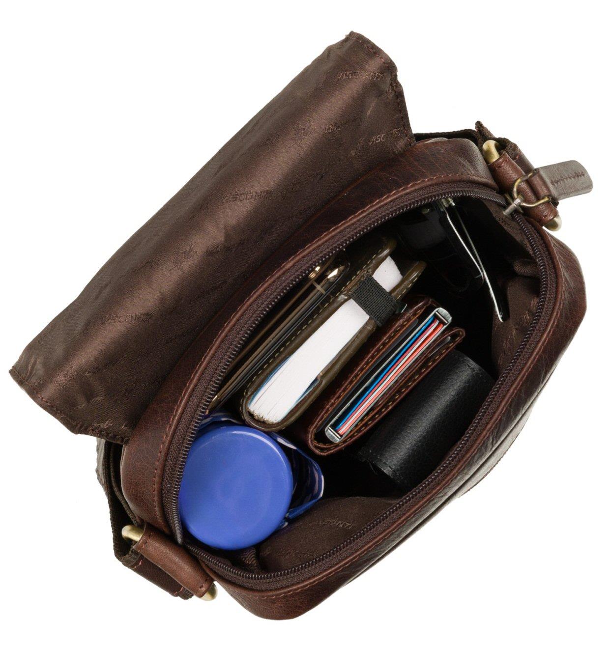 Mensajero/bolso de viaje de cuero compacto Visconti S7 - Imagen 8 de 38
