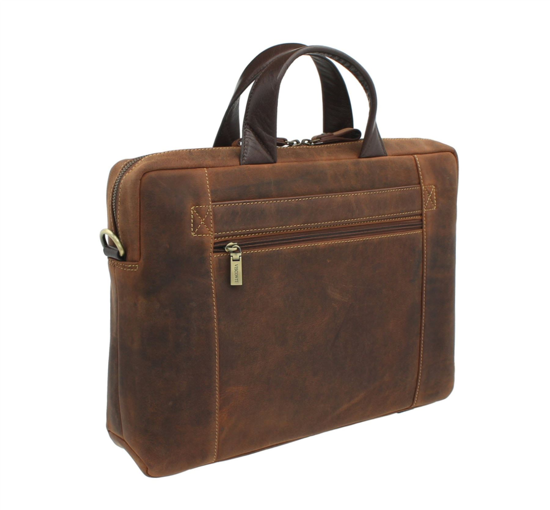Visconti Toscana Collection Laptop-Aktentasche aus Leder im Used-Look OCTO 13 TC76 - Bild 3 von 7