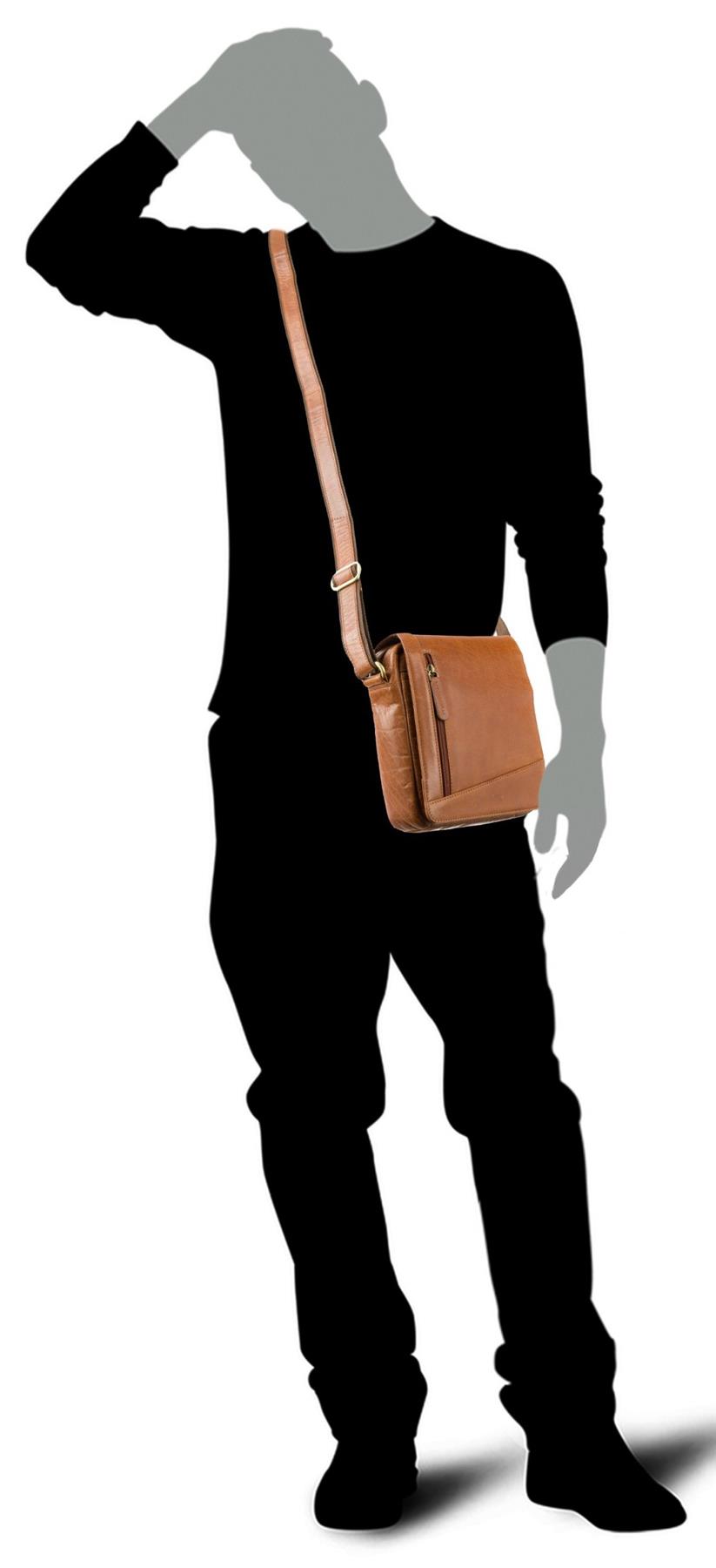 Mensajero/bolso de viaje de cuero compacto Visconti S7 - Imagen 35 de 38