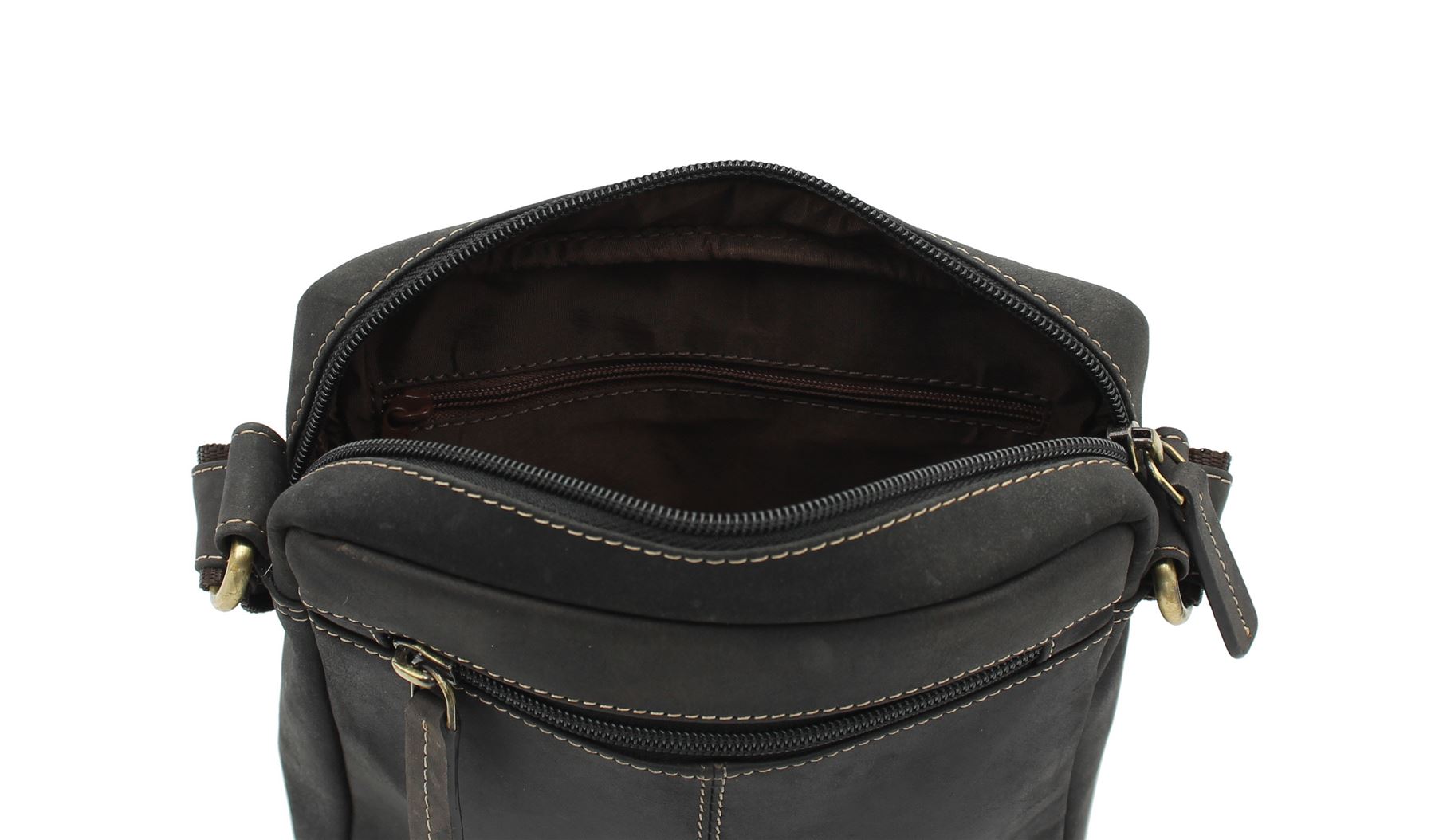 Mensajero/bolso de viaje de cuero compacto Visconti S7 - Imagen 18 de 38