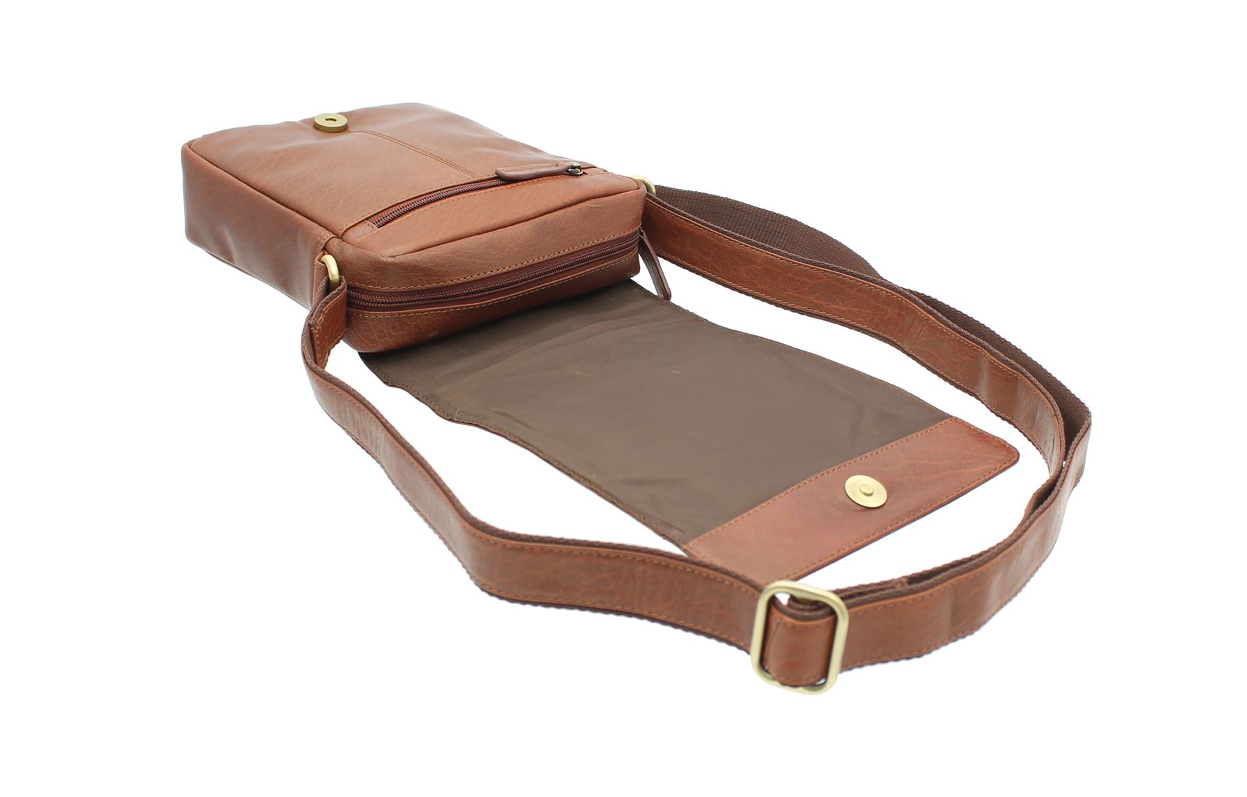 Mensajero/bolso de viaje de cuero compacto Visconti S7 - Imagen 33 de 38