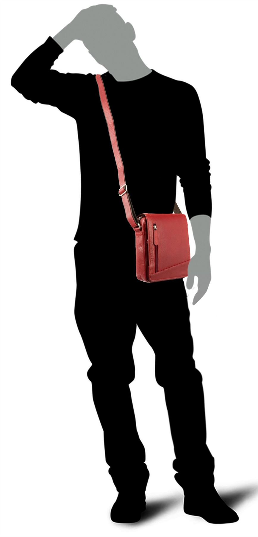 Mensajero/bolso de viaje de cuero compacto Visconti S7 - Imagen 32 de 38