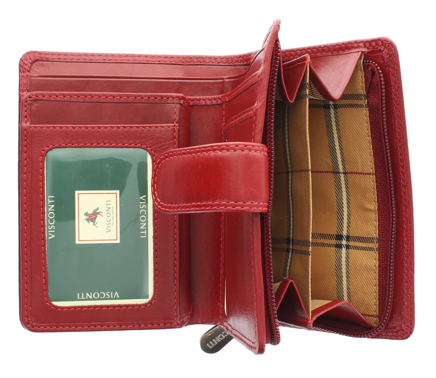 Visconti Monza Leder-Börse - Schachtelbörse Mit Münzfach