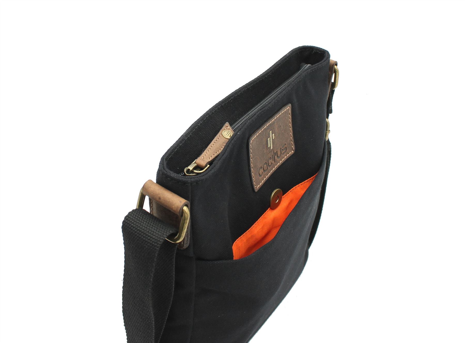 a tracolla ingrassata in pelle denim angosciata Cactus viola kaki Cl810 Nero Canvas Borsa e 81 1qw4dxn1