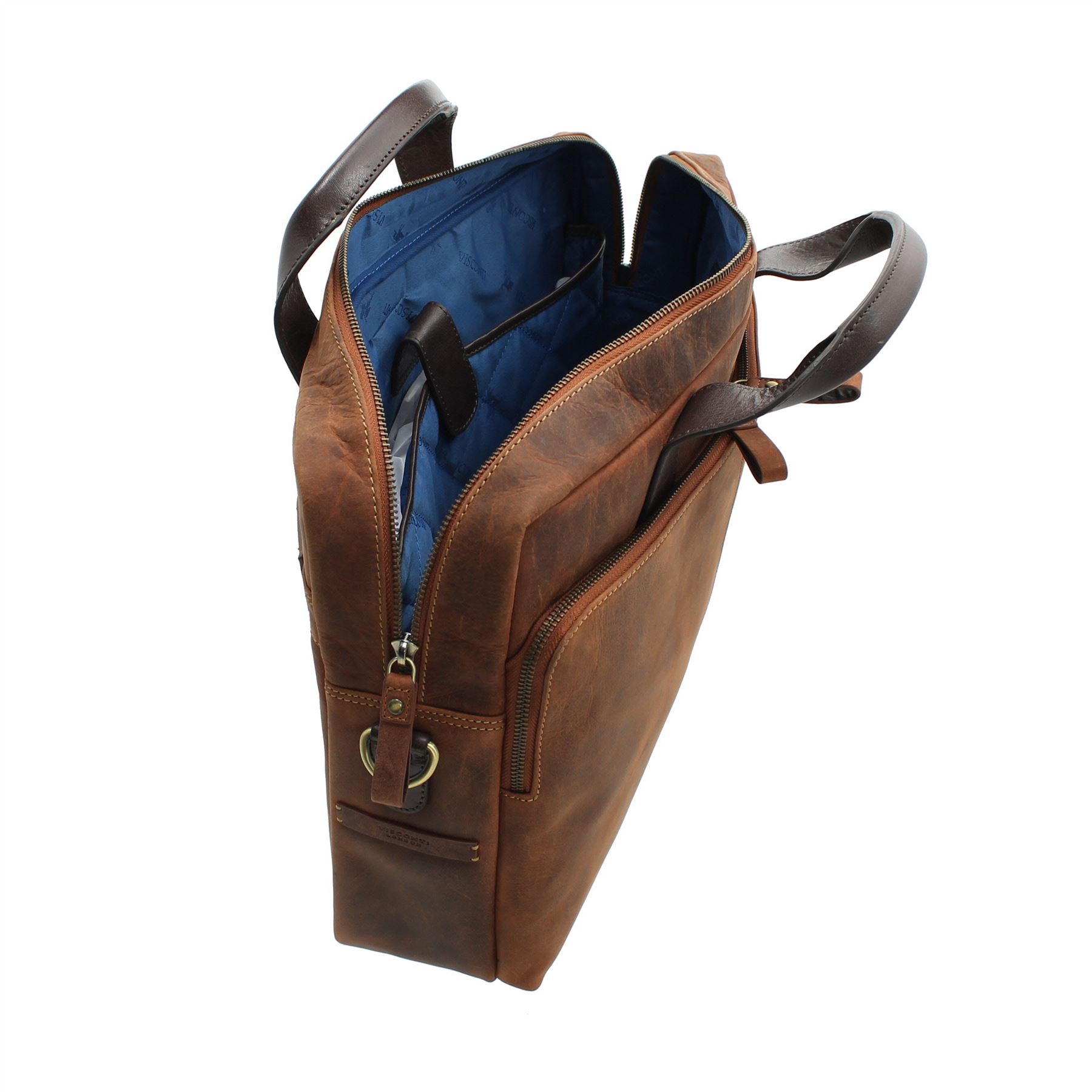Tc84 Distressed Laptoptasche aus Hugo 15 Tan Leder Collection Toscana Visconti Havanna geöltem ZBqwZzE