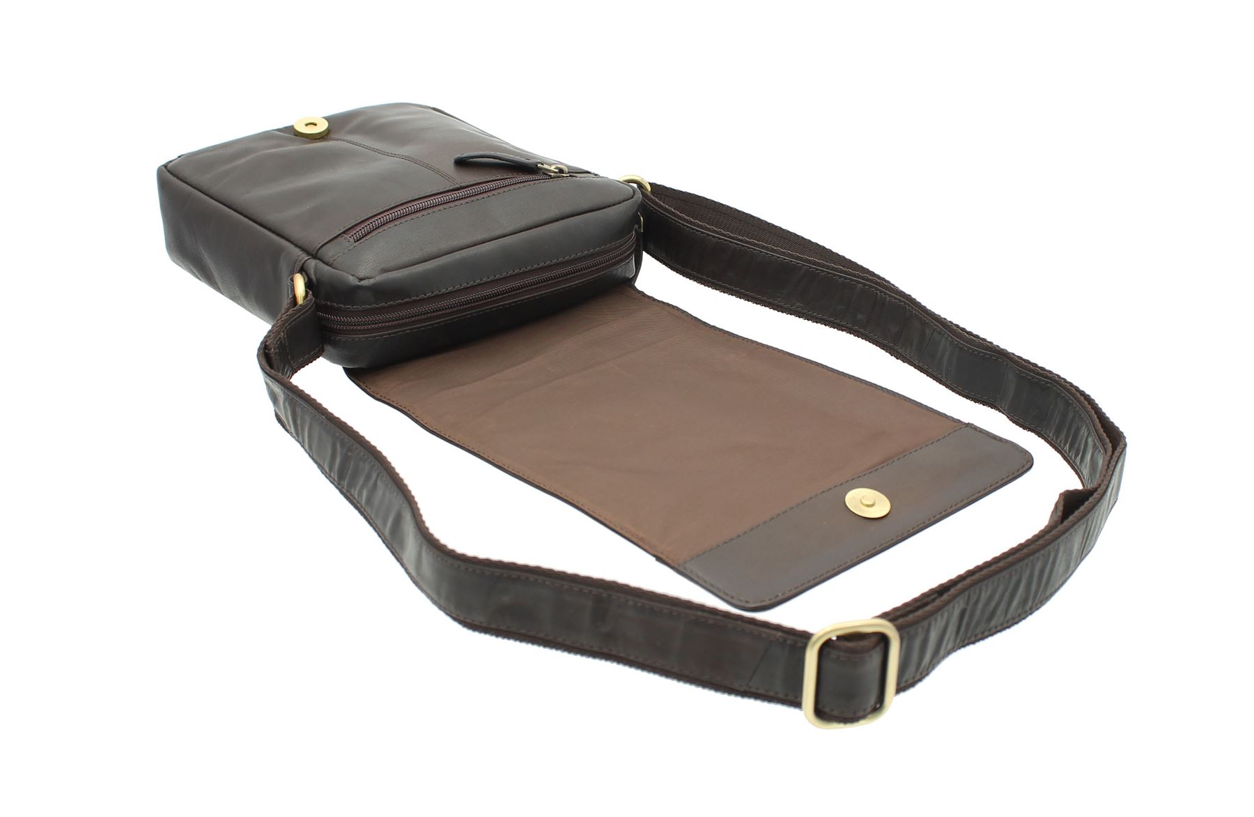 Mensajero/bolso de viaje de cuero compacto Visconti S7 - Imagen 10 de 38