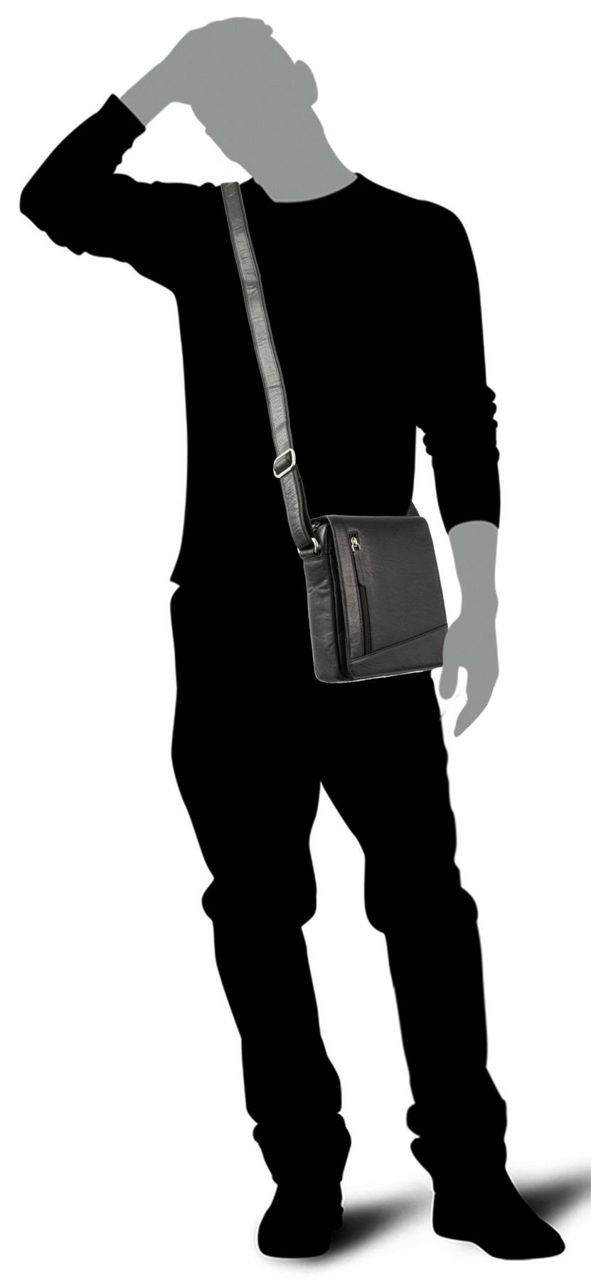 Mensajero/bolso de viaje de cuero compacto Visconti S7 - Imagen 4 de 38