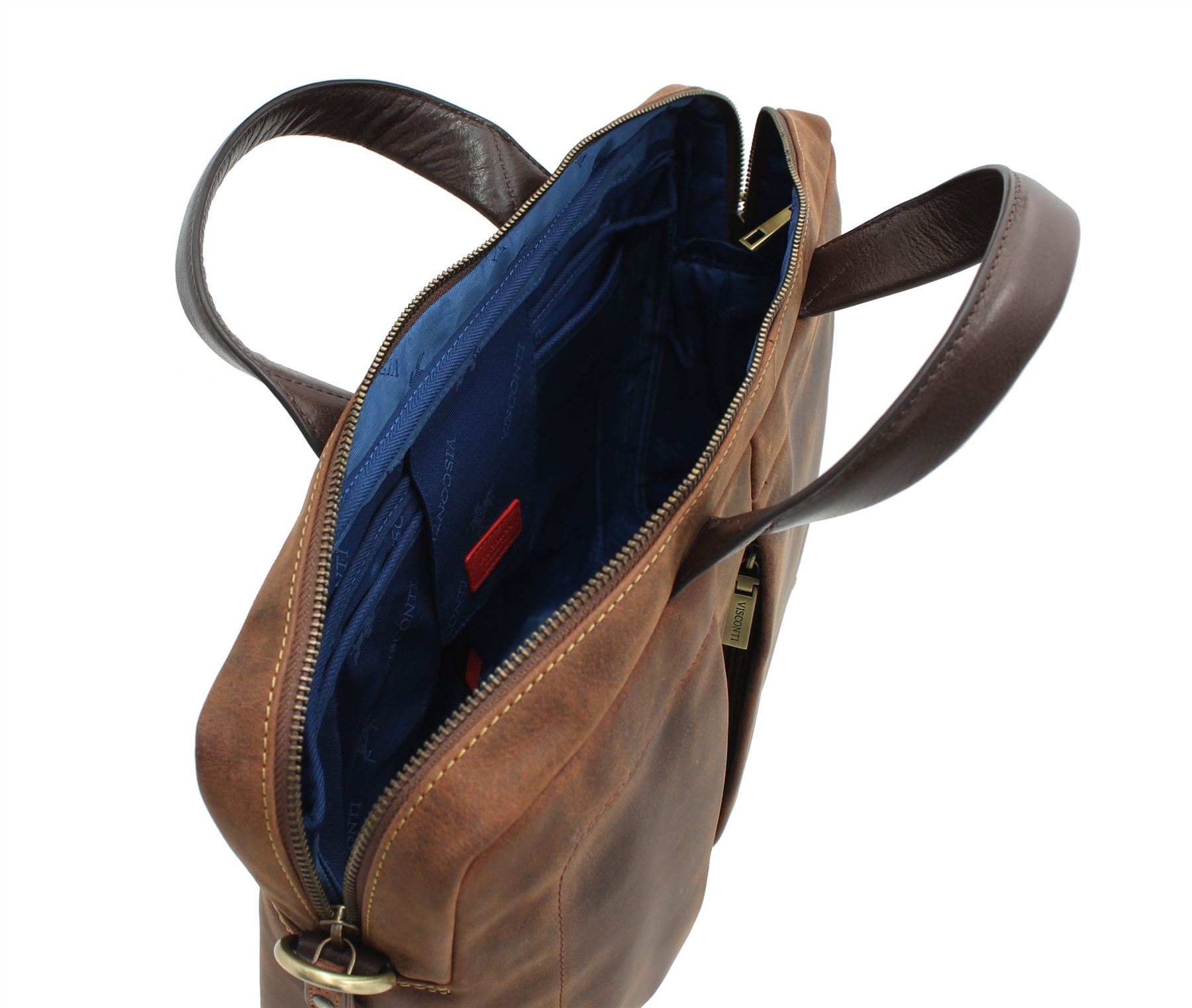 Visconti Toscana Collection Laptop-Aktentasche aus Leder im Used-Look OCTO 13 TC76 - Bild 6 von 7
