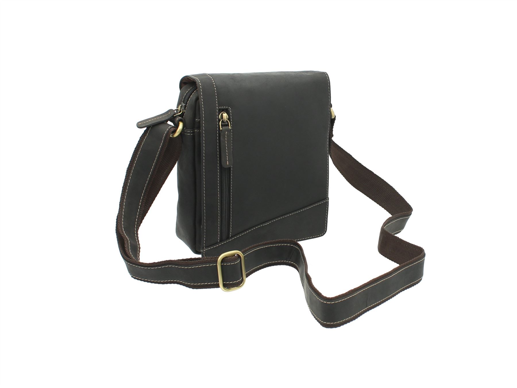 Mensajero/bolso de viaje de cuero compacto Visconti S7 - Imagen 19 de 38