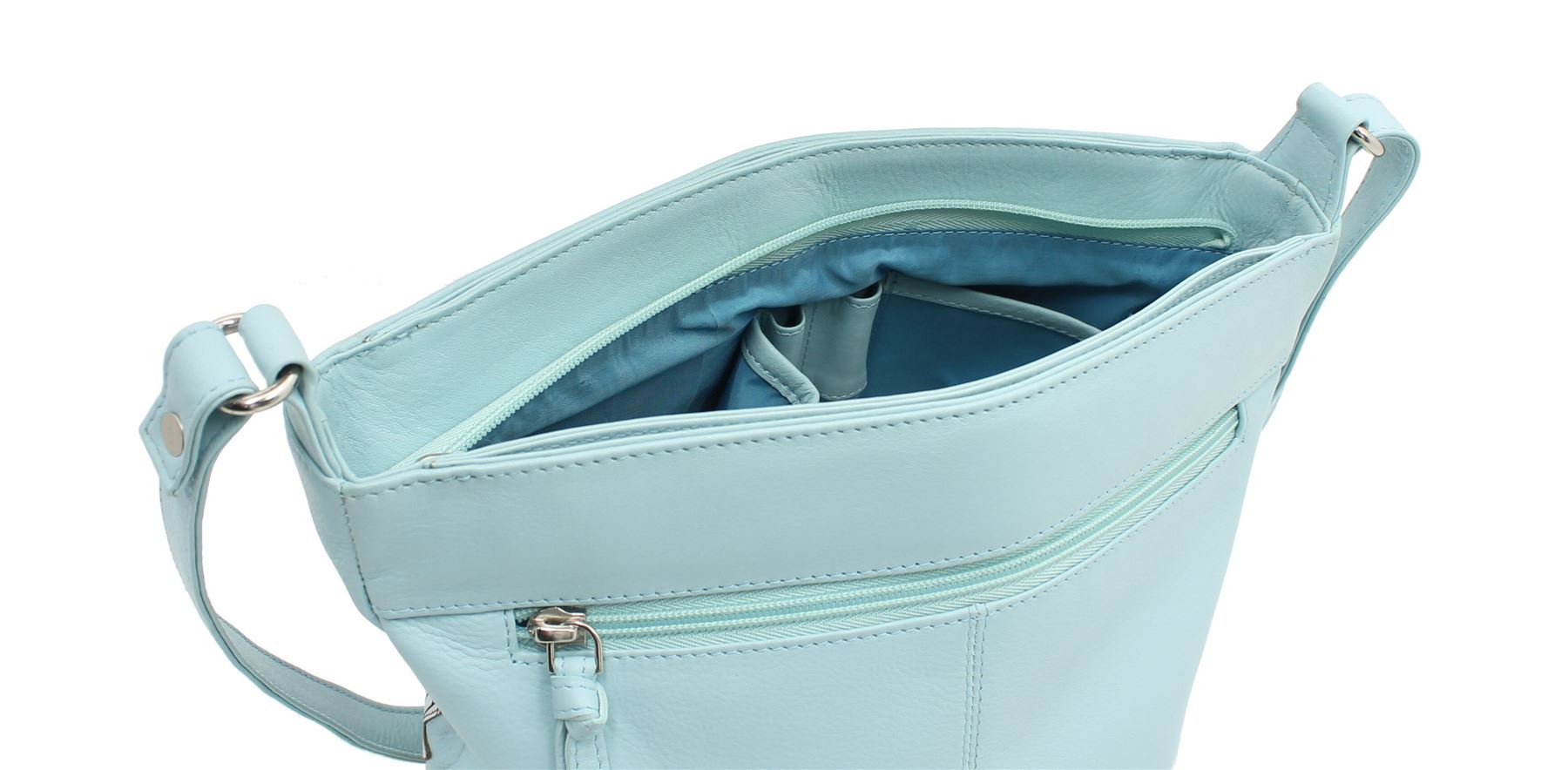 Blu tracolla Collection 12 spalla Time 7130 For Borsa Leather Tea Mala a A86nPqw