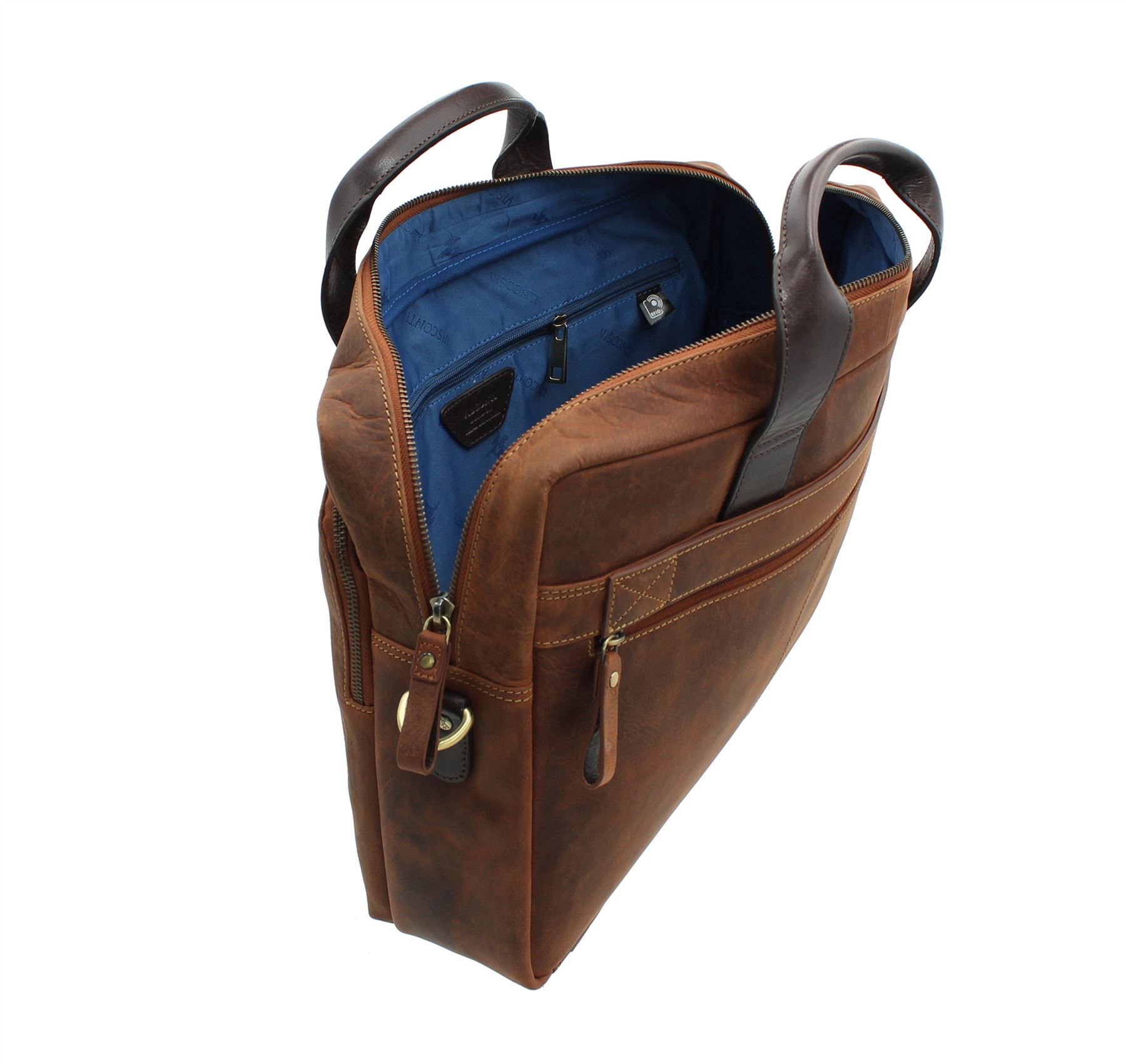 Visconti Toscana Collection Distressed Oiled Leather Laptop Bag HUGO 15 TC84 eBay