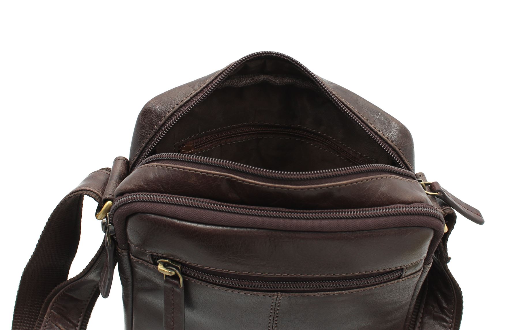 Visconti Compact Leather Messenger / Travel Bag S8 eBay