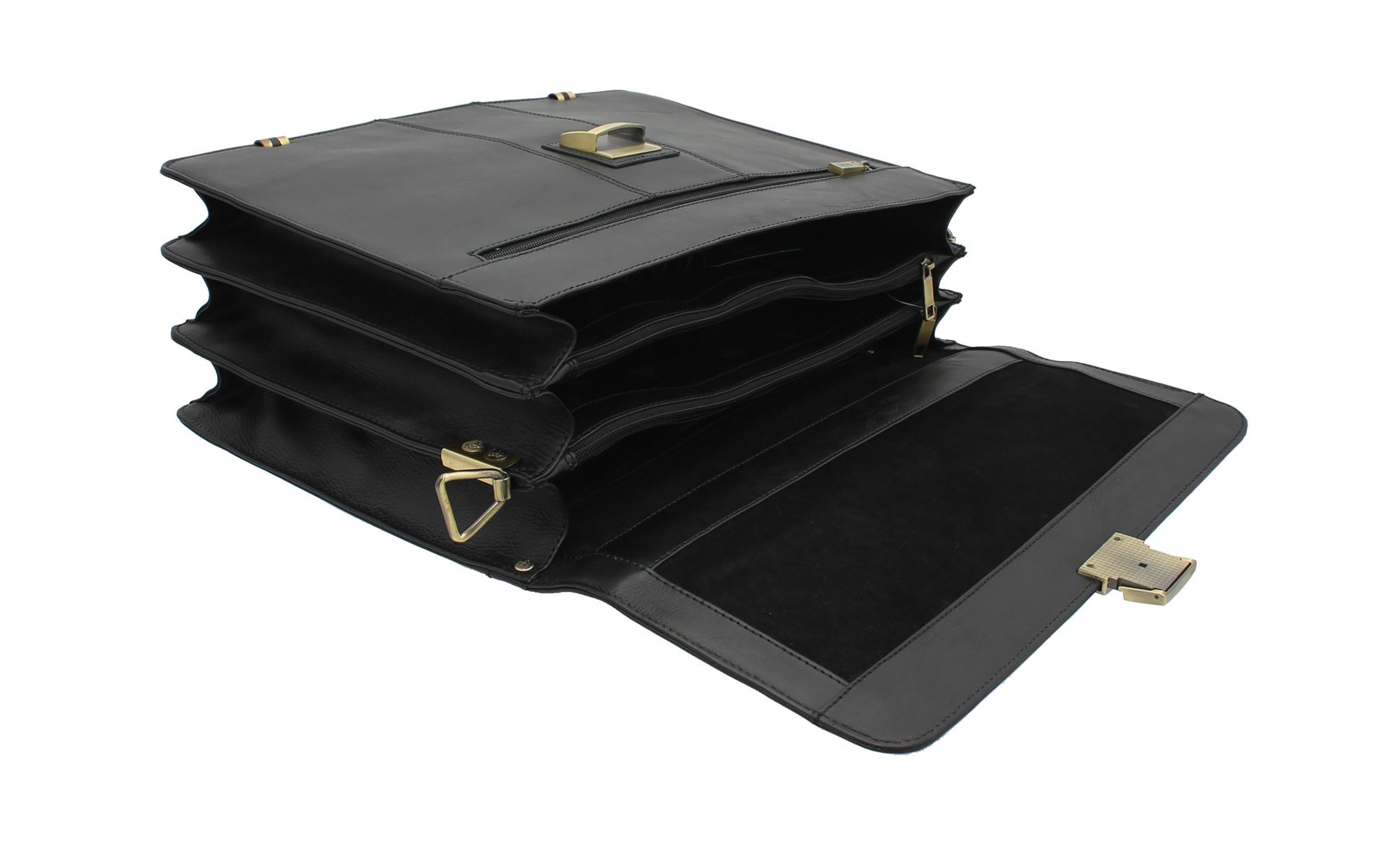 visconti tuscan collection warwick leather briefcase with grab