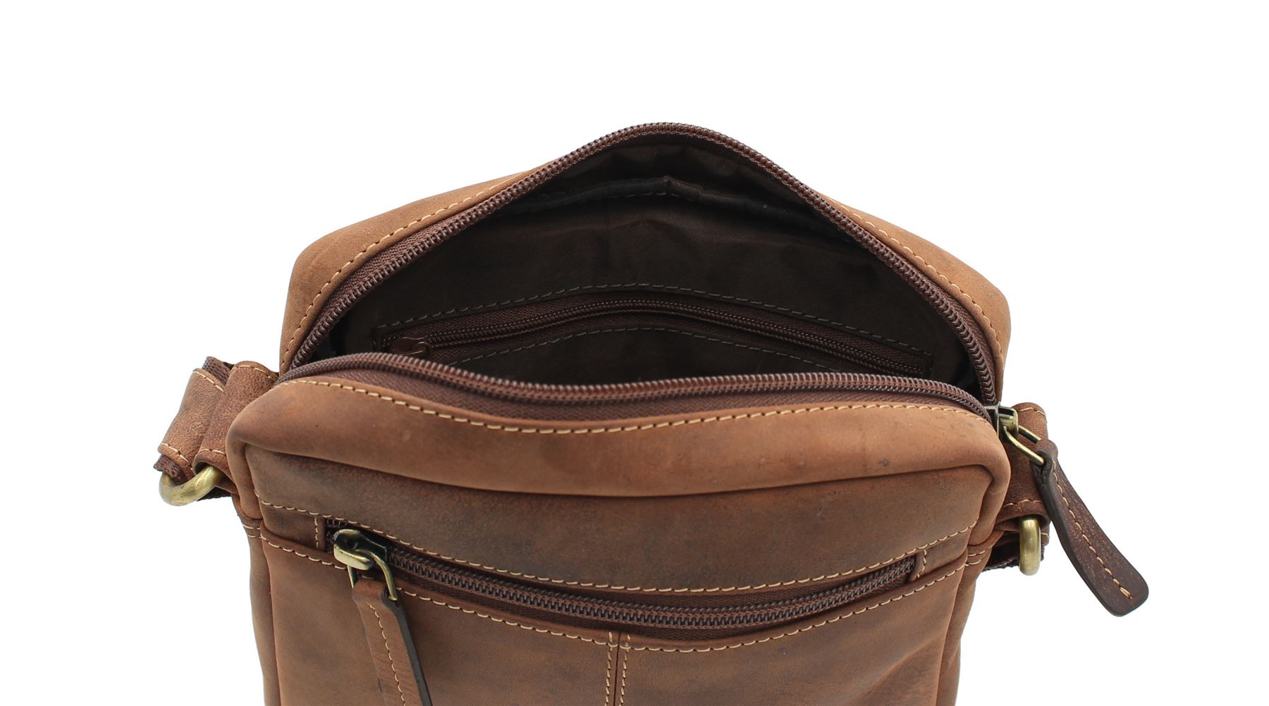 Mensajero/bolso de viaje de cuero compacto Visconti S7 - Imagen 20 de 38