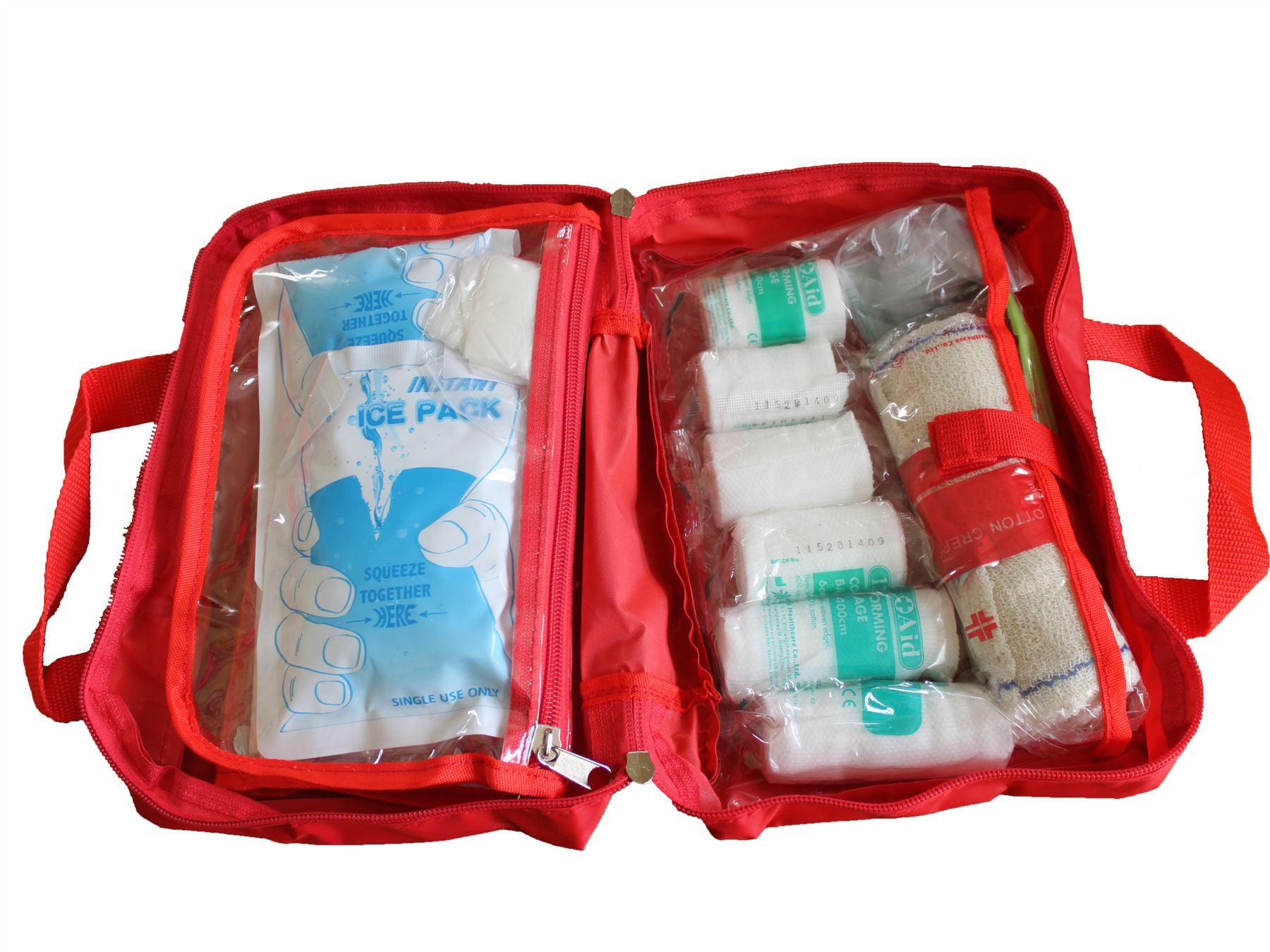 70 Pieces Luxury FIRST AID KIT Bag, Includes Ice packs Travel, Home