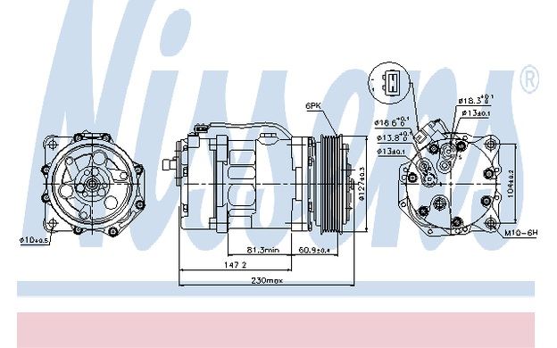 1 Compresseur climatisation NISSENS 890635 convient pour VW