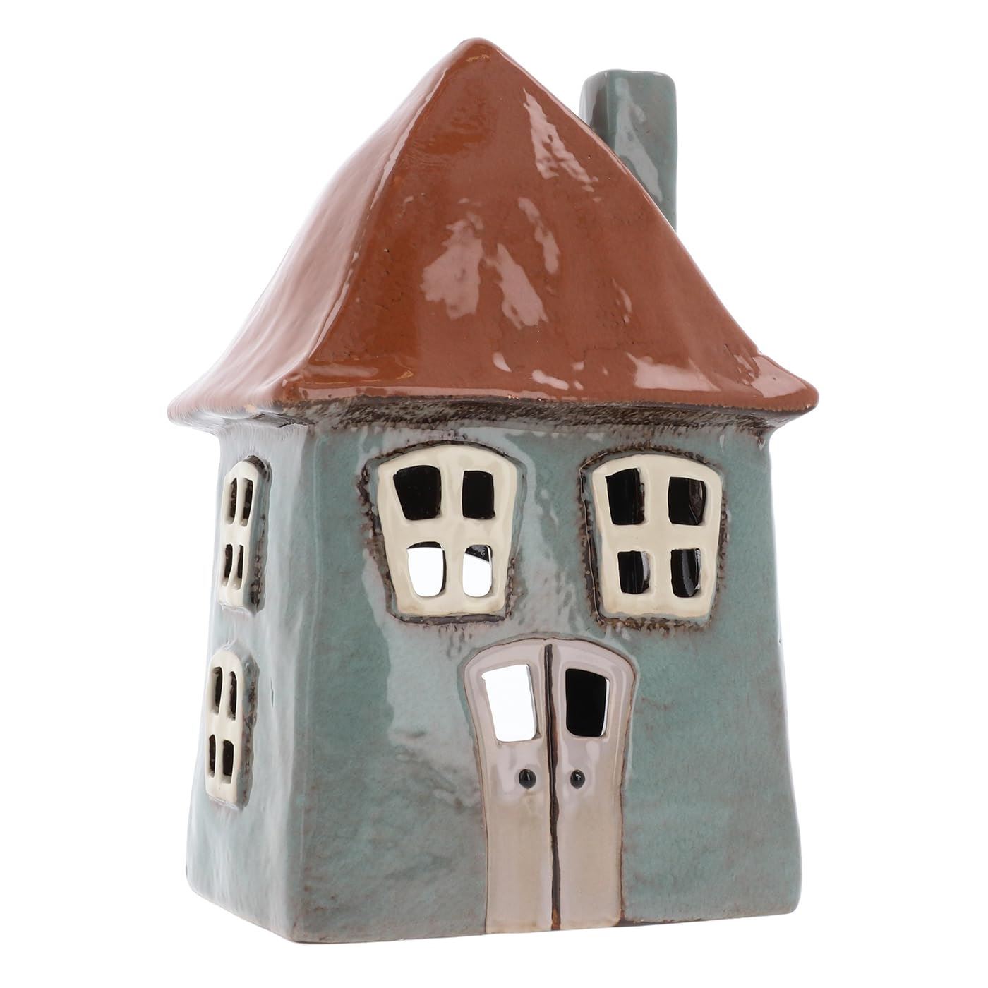 Shudehill Giftware Keramik Dorf Keramik helle Farben Sortiment Teelicht Halter - Bild 7 von 9