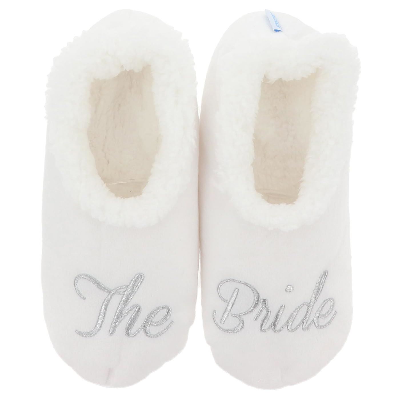 Snoozies! Pairables Sherpa Fleece Womens Slippers Non Slip Bride and Wedding - Picture 6 of 7