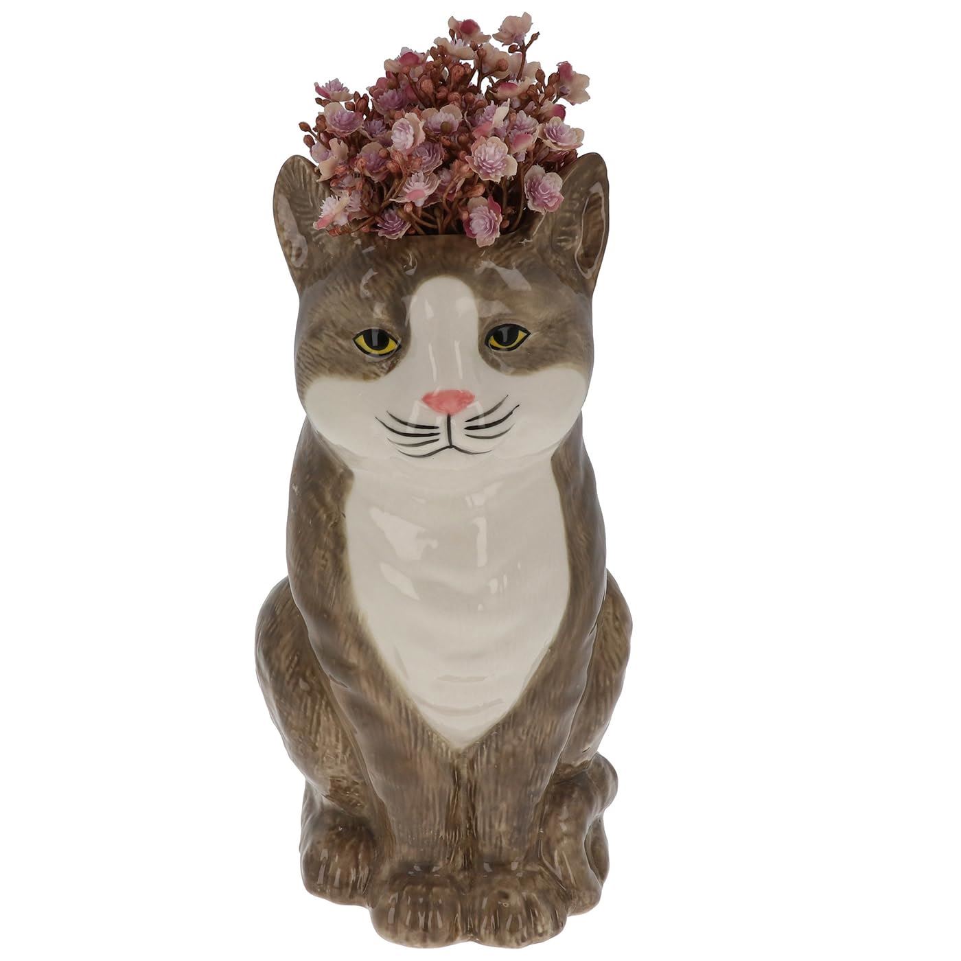 Shudehill Giftware Moggy Pots Vase Black & White or Ginger Cute Cat Plant Pot - Bild 9 von 13
