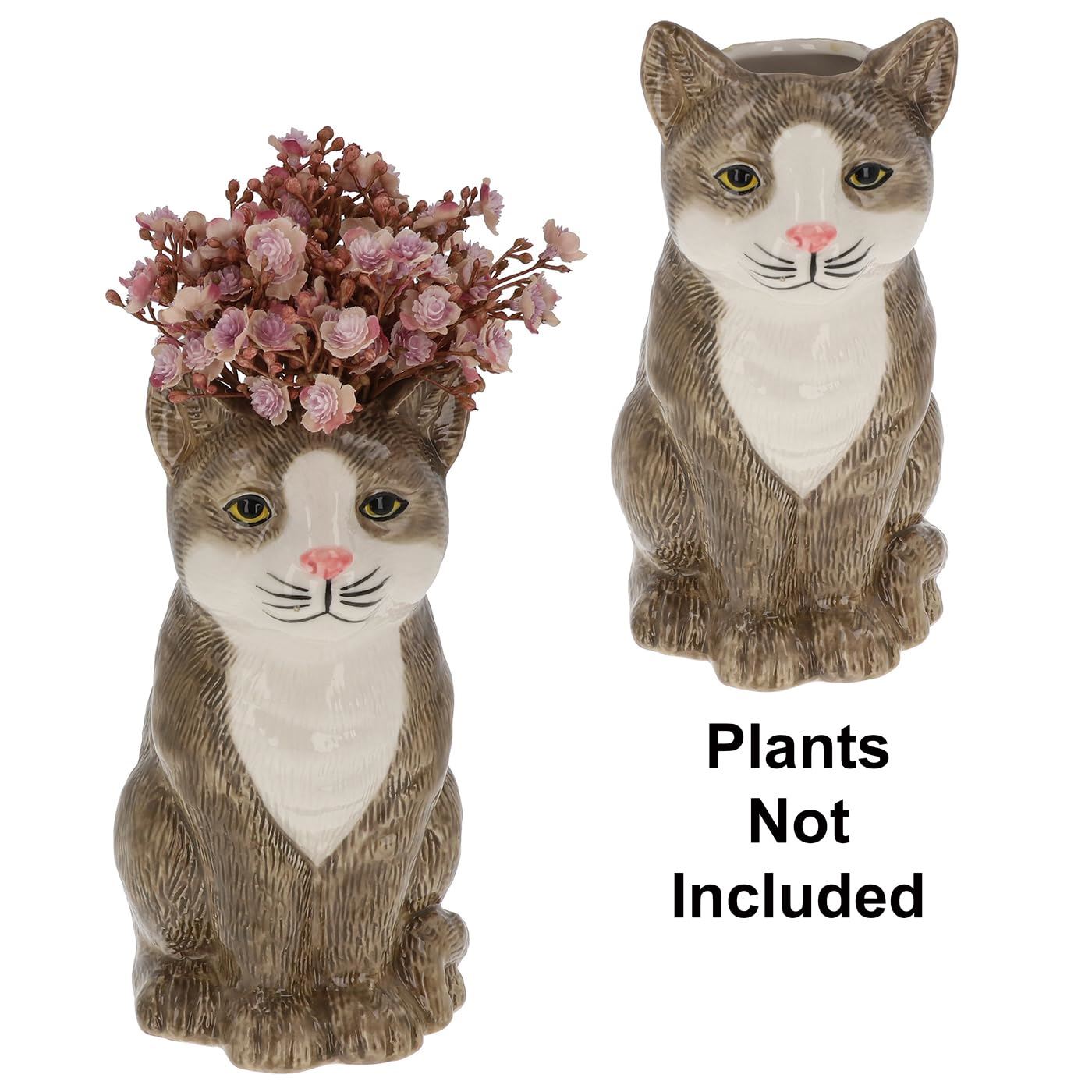 Shudehill Giftware Moggy Pots Vase Black & White or Ginger Cute Cat Plant Pot - Bild 13 von 13