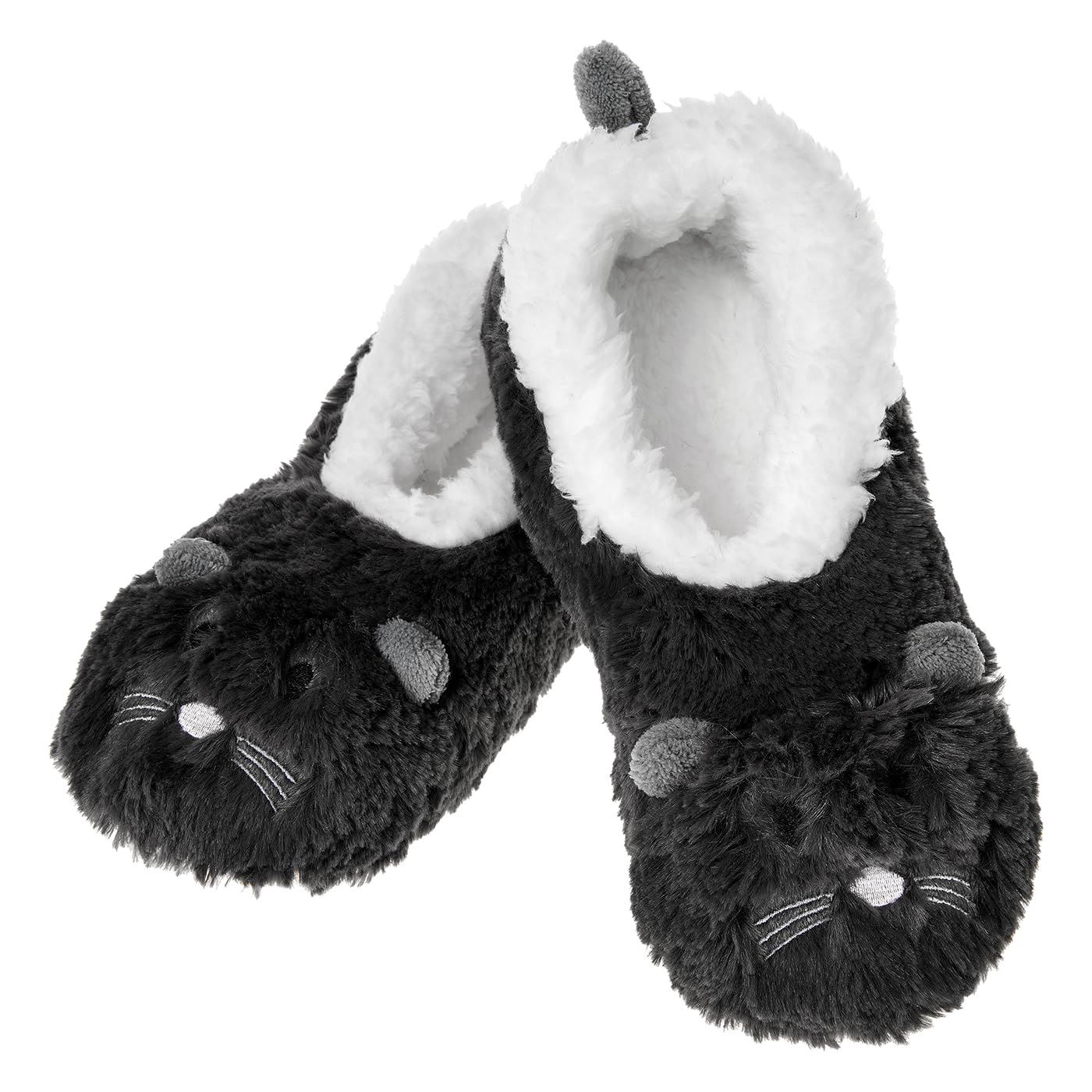 Snoozies! Sherpa Fleece Womens Slippers Non Slip Sole Furry Foot Pals Designs - Picture 9 of 10