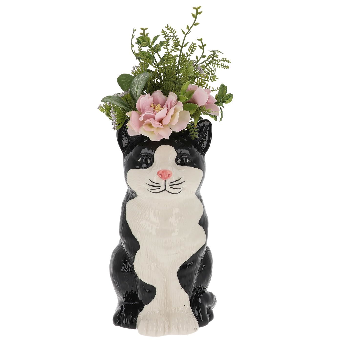 Shudehill Giftware Moggy Pots Vase Black & White or Ginger Cute Cat Plant Pot - Bild 6 von 13