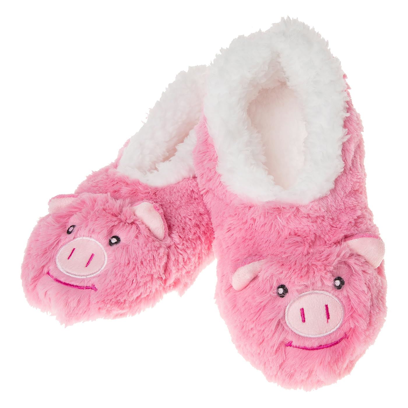 Snoozies! Sherpa Fleece Womens Slippers Non Slip Sole Furry Foot Pals Designs - Picture 10 of 10