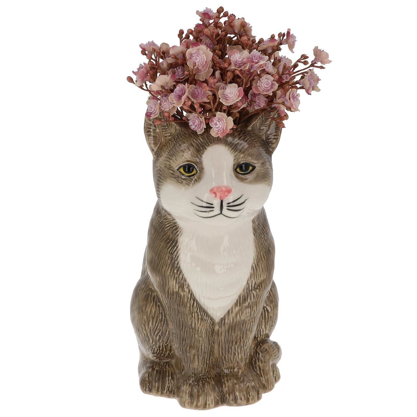 Shudehill Giftware Moggy Pots Vase Black & White or Ginger Cute Cat Plant Pot - Bild 12 von 13