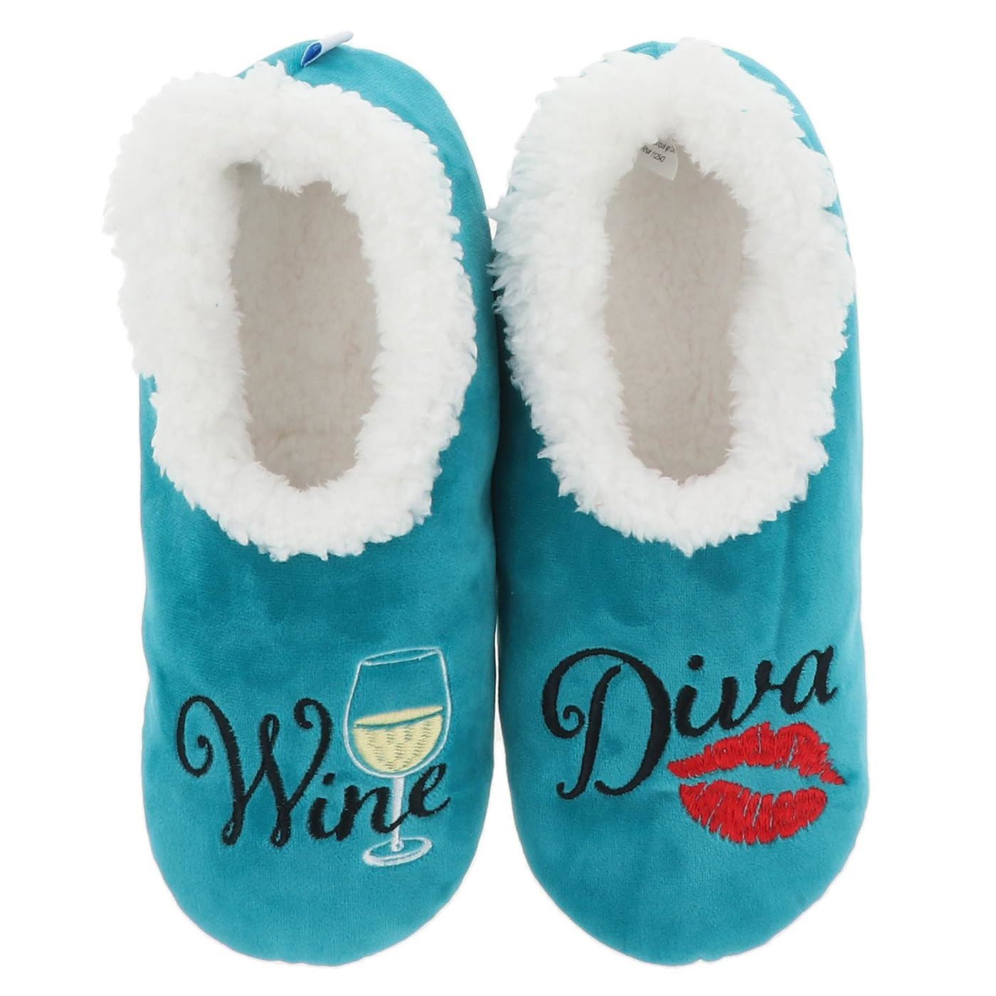 Snoozies! Pairables Soft Sherpa Fleece Womens Slippers Wine, Chocolate & More - Picture 11 of 11