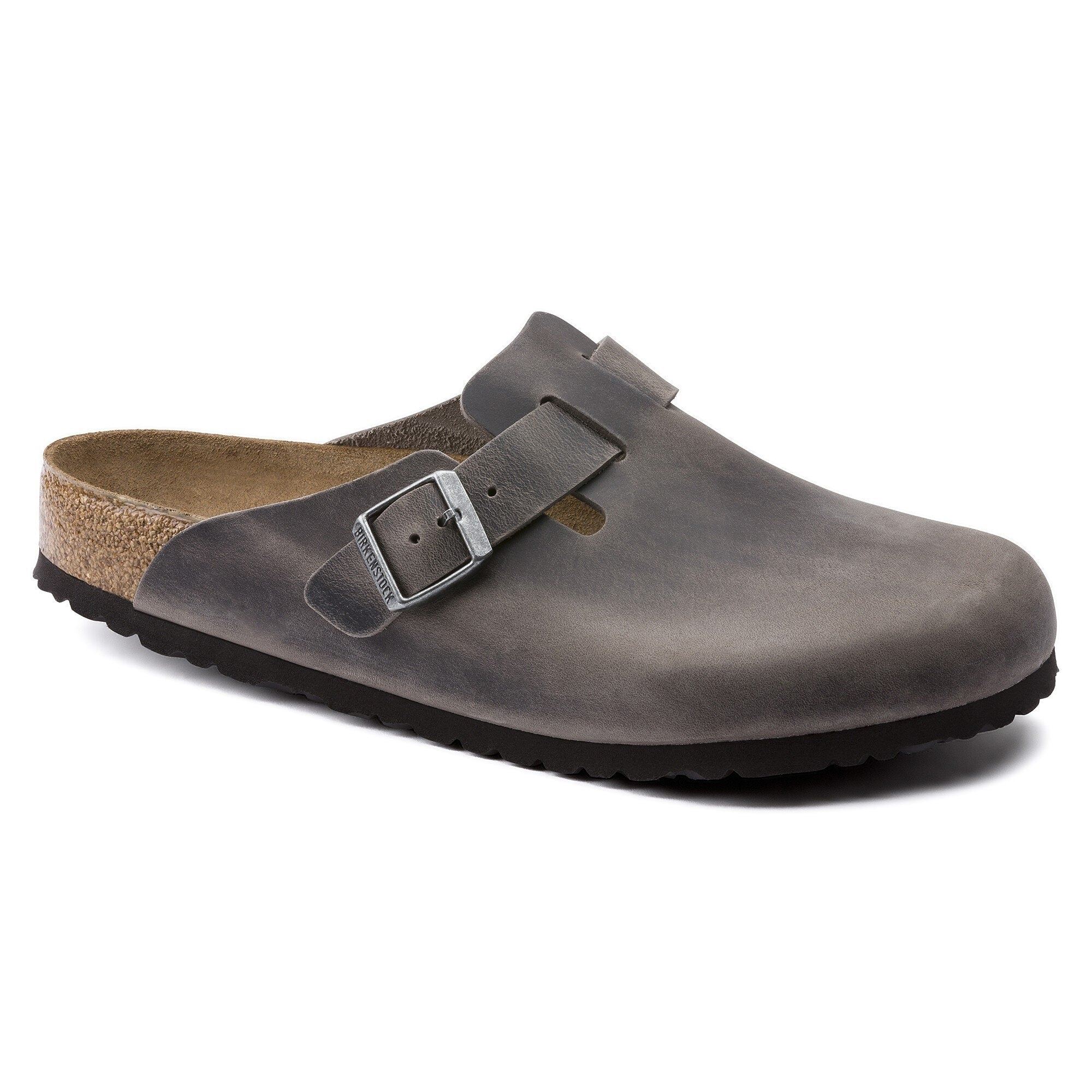 BIRKENSTOCK BOSTON SOFT FOOTBED OILED LEATHER Unisex Clogs Iron N - Picture 9 of 15