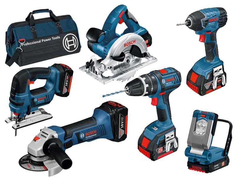 Bosch 18v 6 Piece Cordless Tool Kit With 3 X 4 0ah In Bag