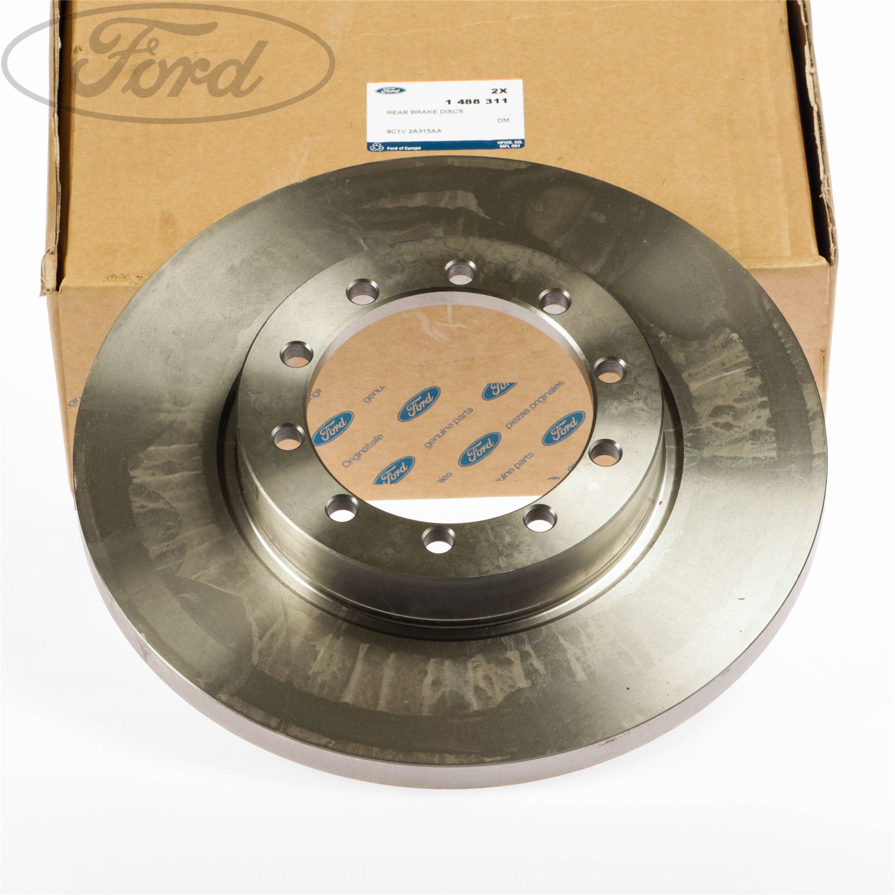 Genuine Ford Transit MK7 Rear Solid Brake Discs 284mm PAIR Twin Axle x2